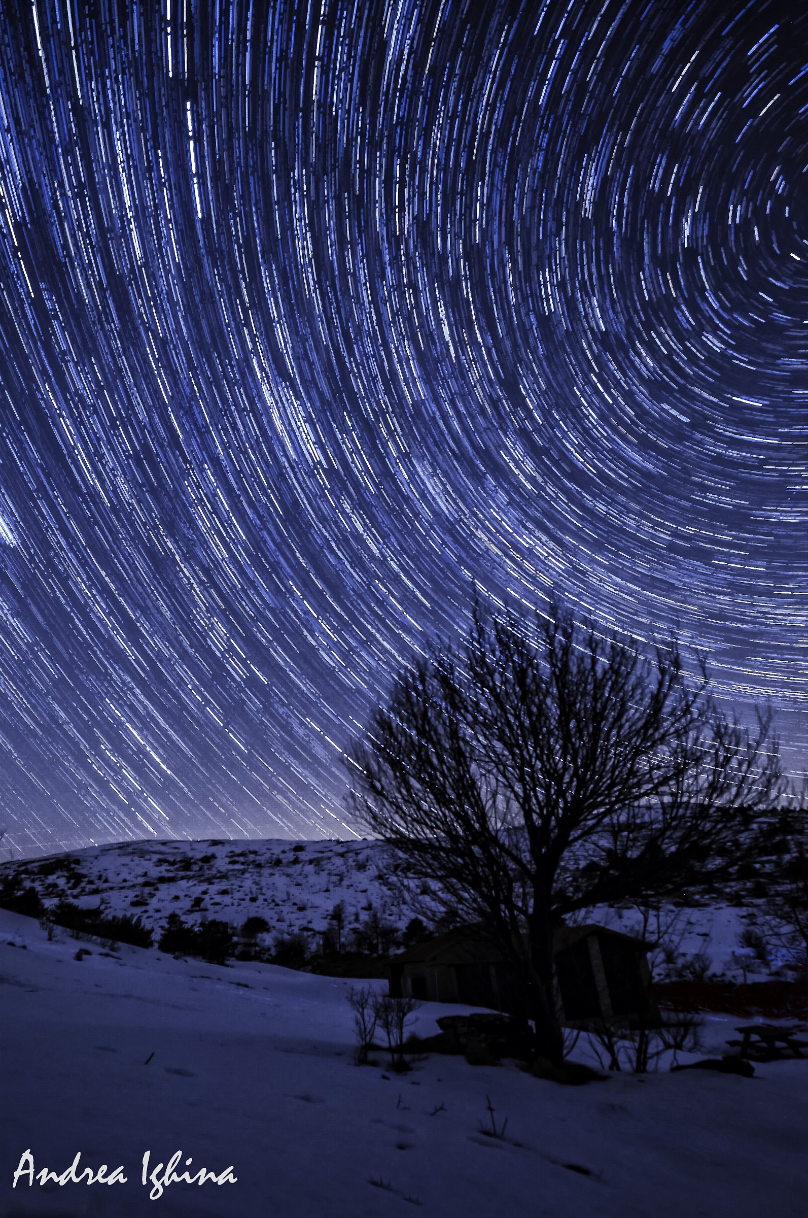 Primo startrail.Piani di Praglia (ge)