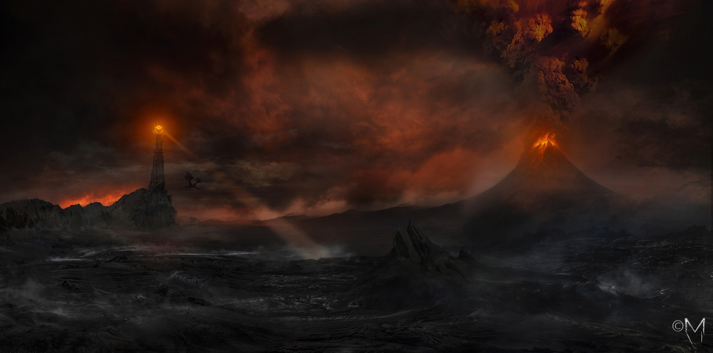 In the land of Mordor (Photoshop Collage)