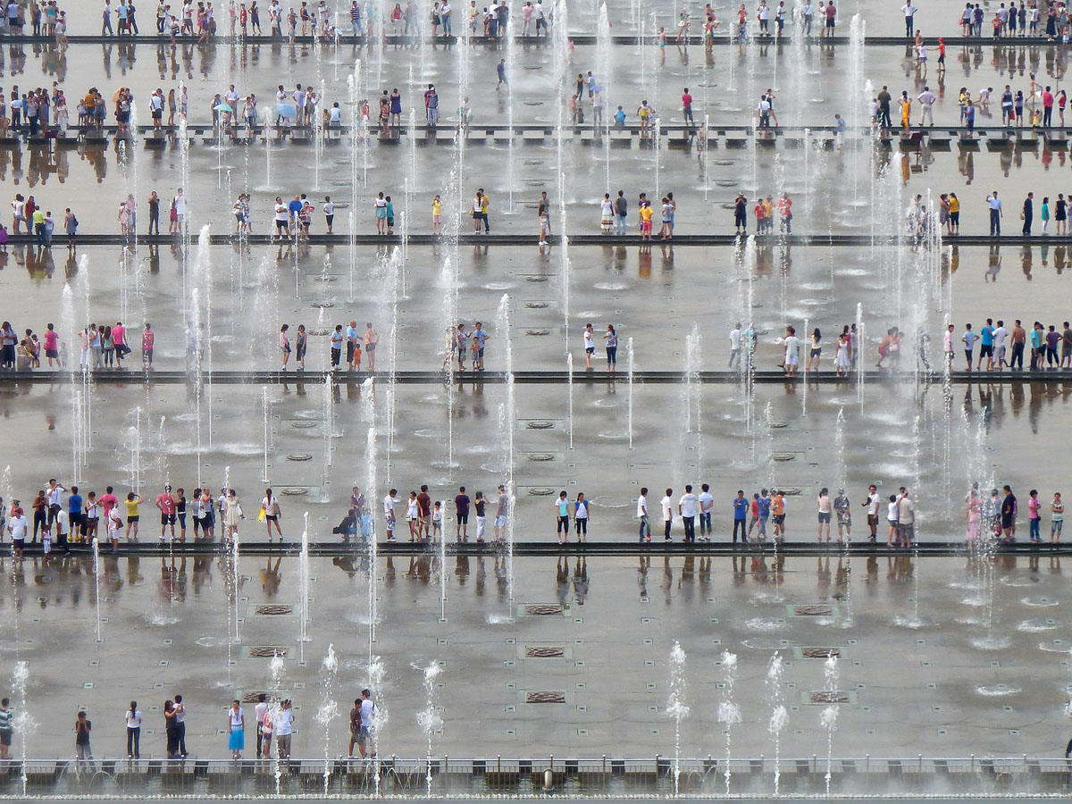 Dancing in the water