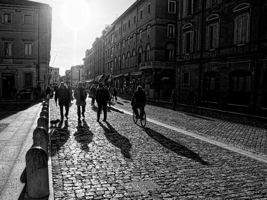 Three friends and four shadow