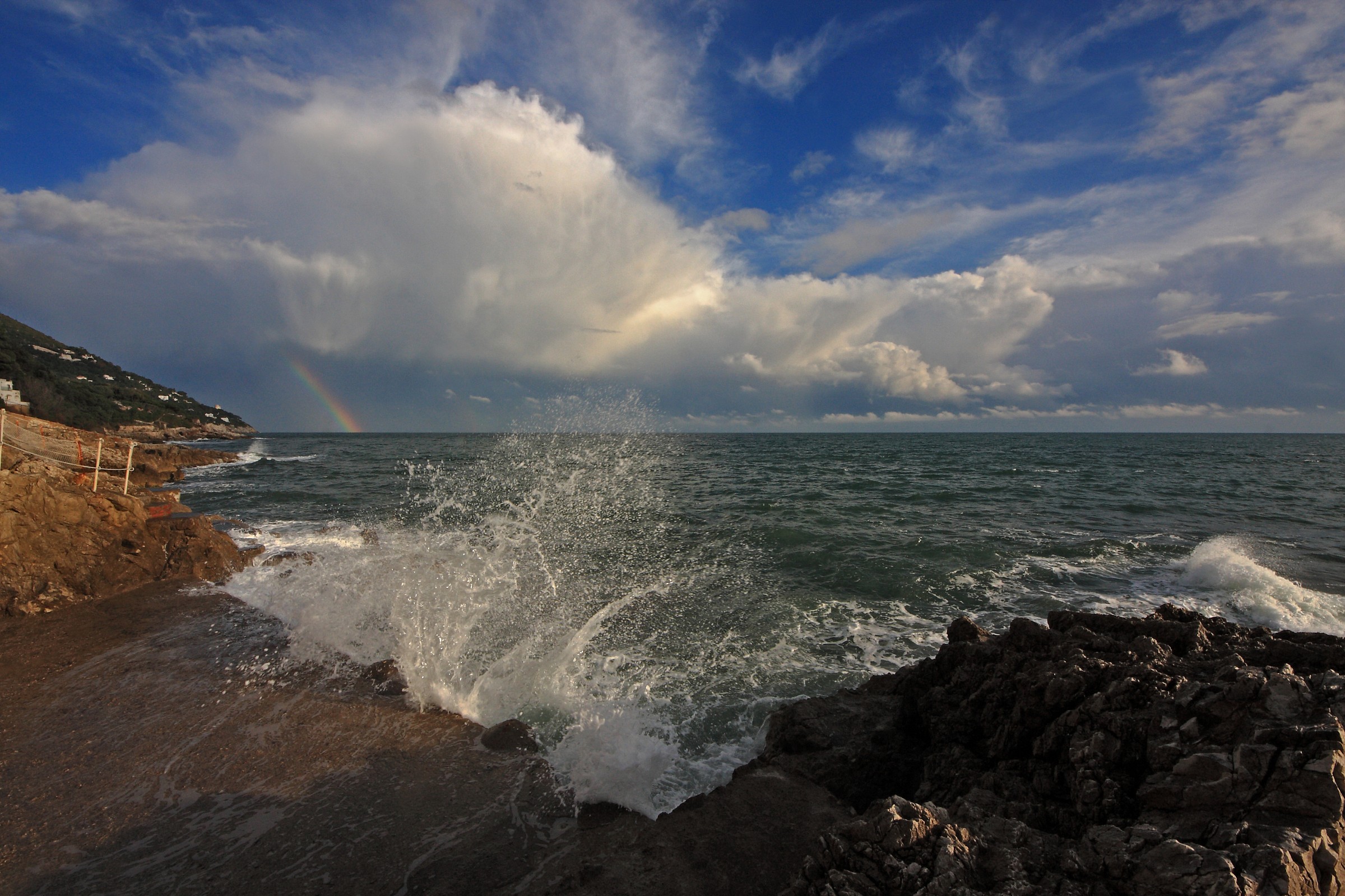 Windy day on the promontory of Circeo