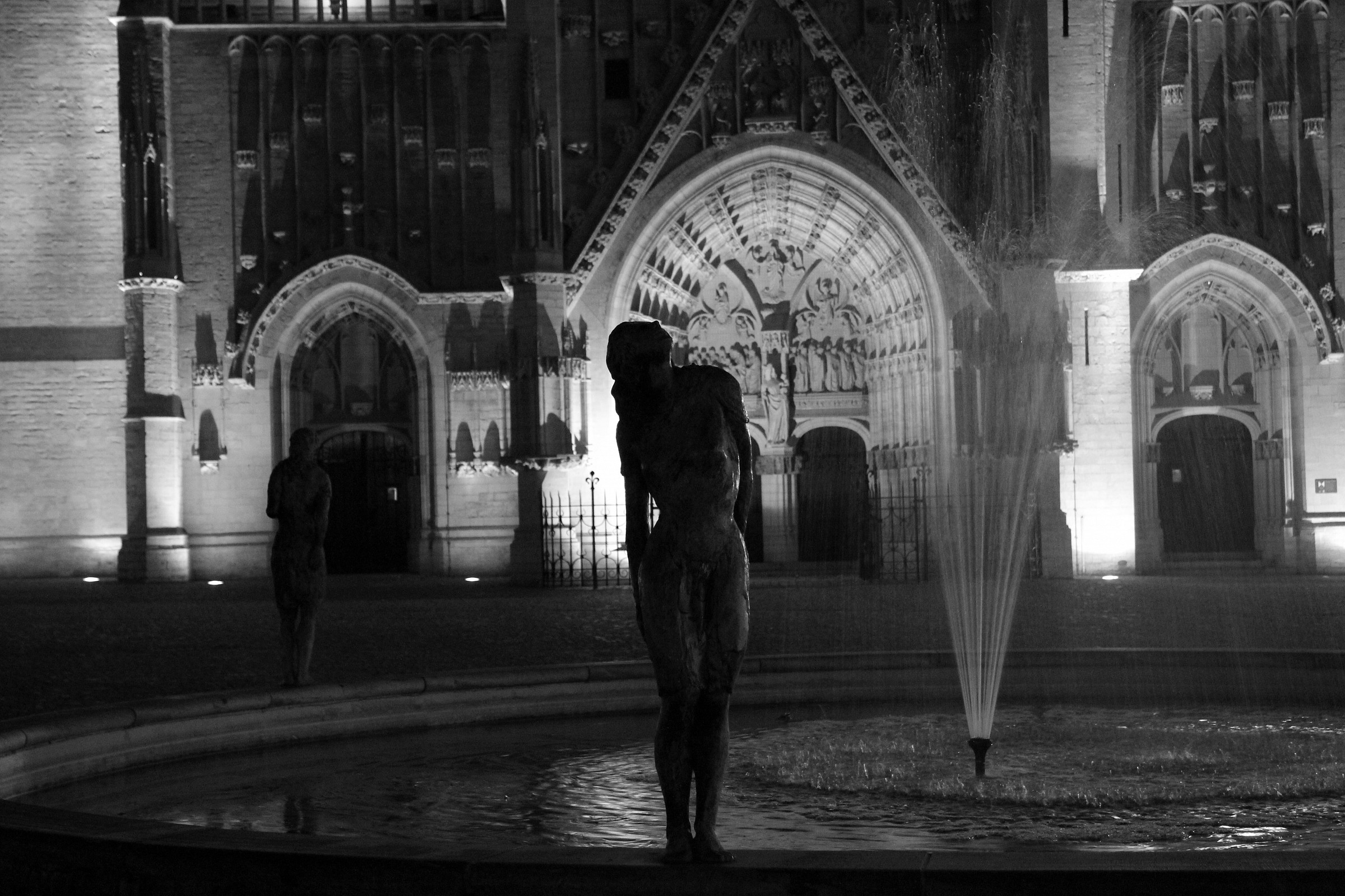 Statua in mostra tienen Belgio