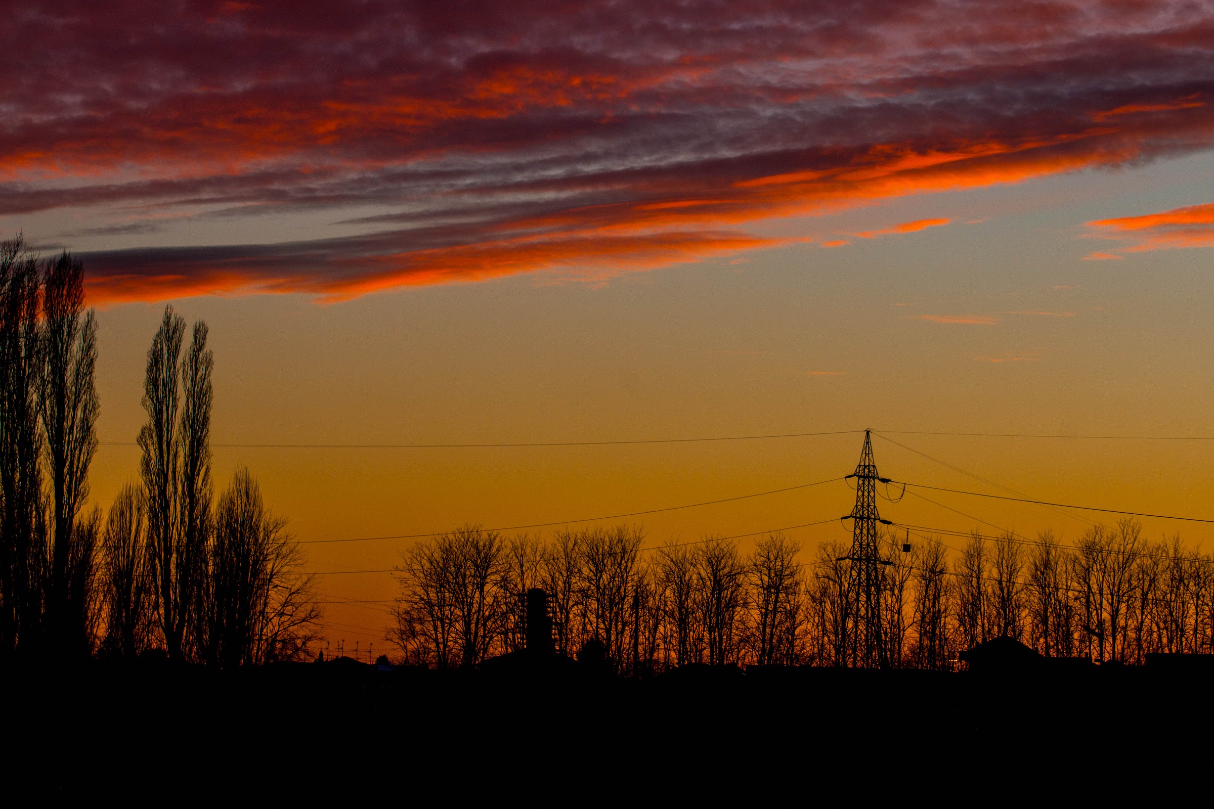 Sunset in the fields
