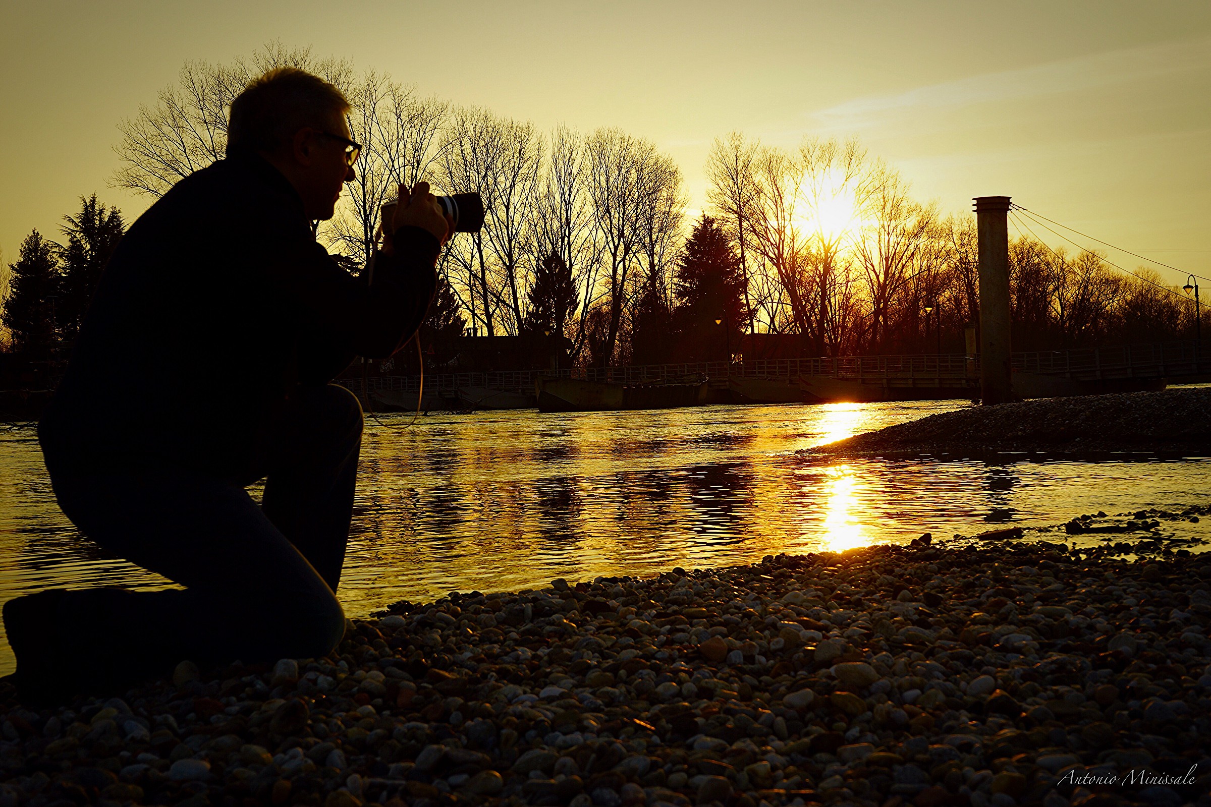 Io, autoscatto- ponte delle barche di Bereguardo (pv)