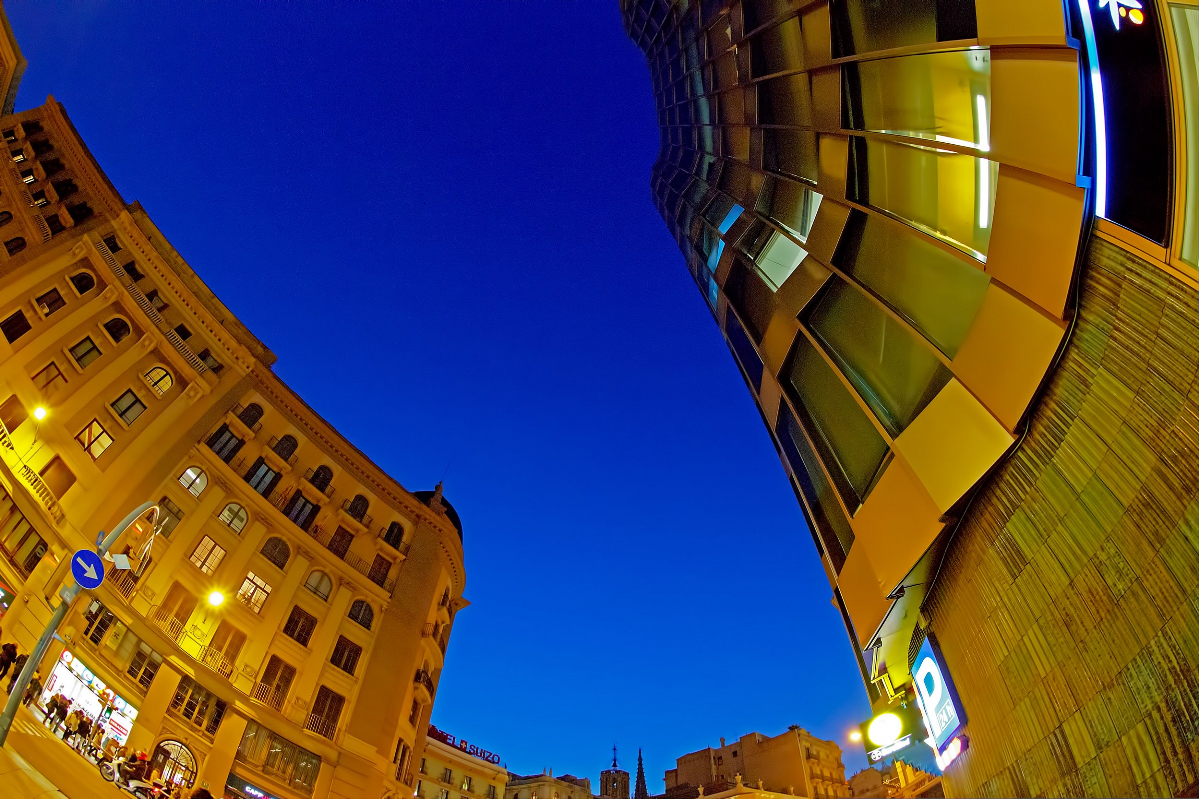 Barcelona blue hour