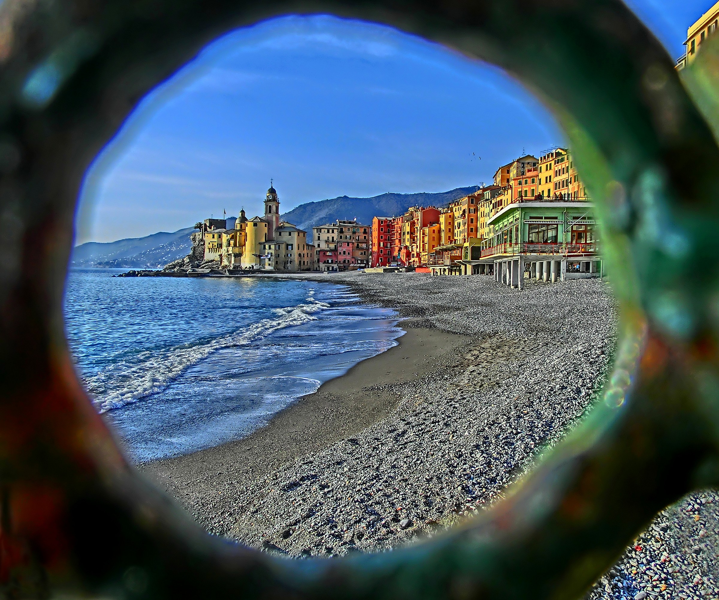 A porthole on Camogli