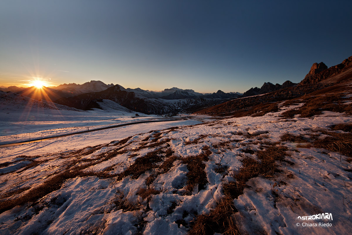 Tramonto dal Passo Giau