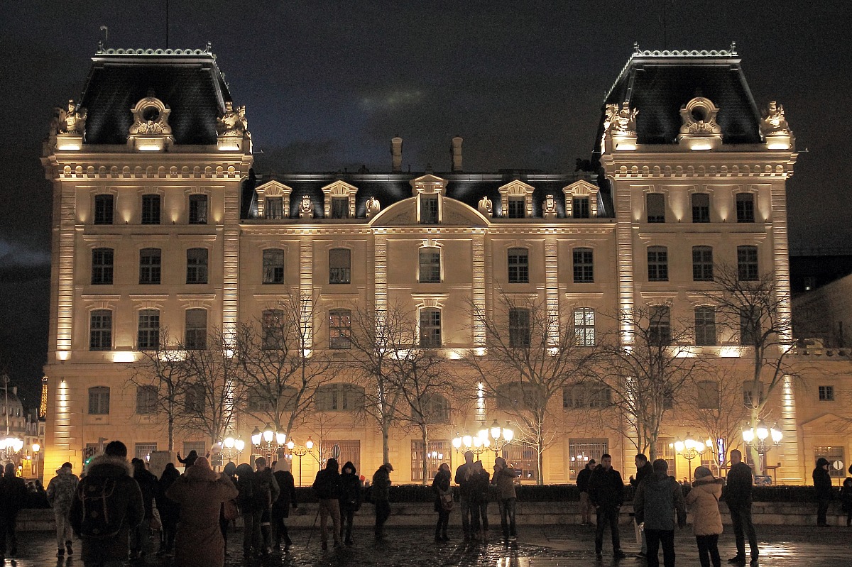 In front of the Cathedral of Notre-Dame