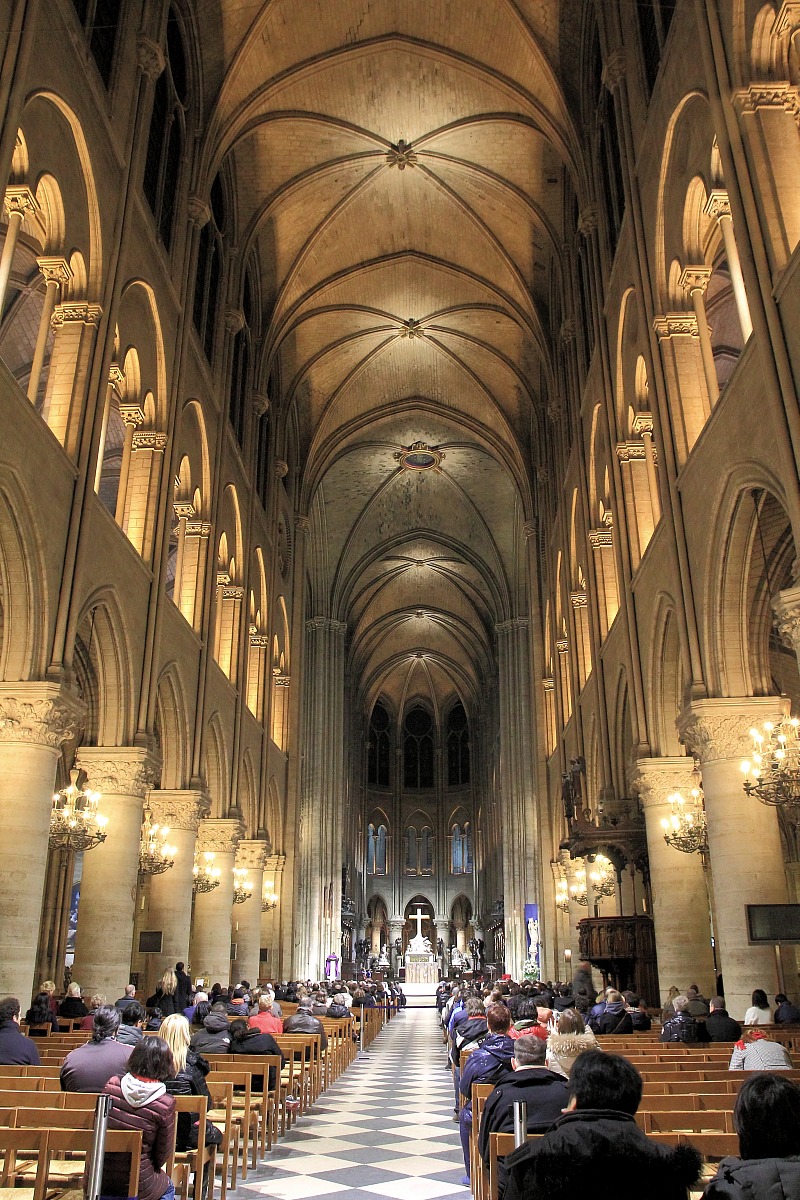 Inside the Cathedral of Notre-Dame