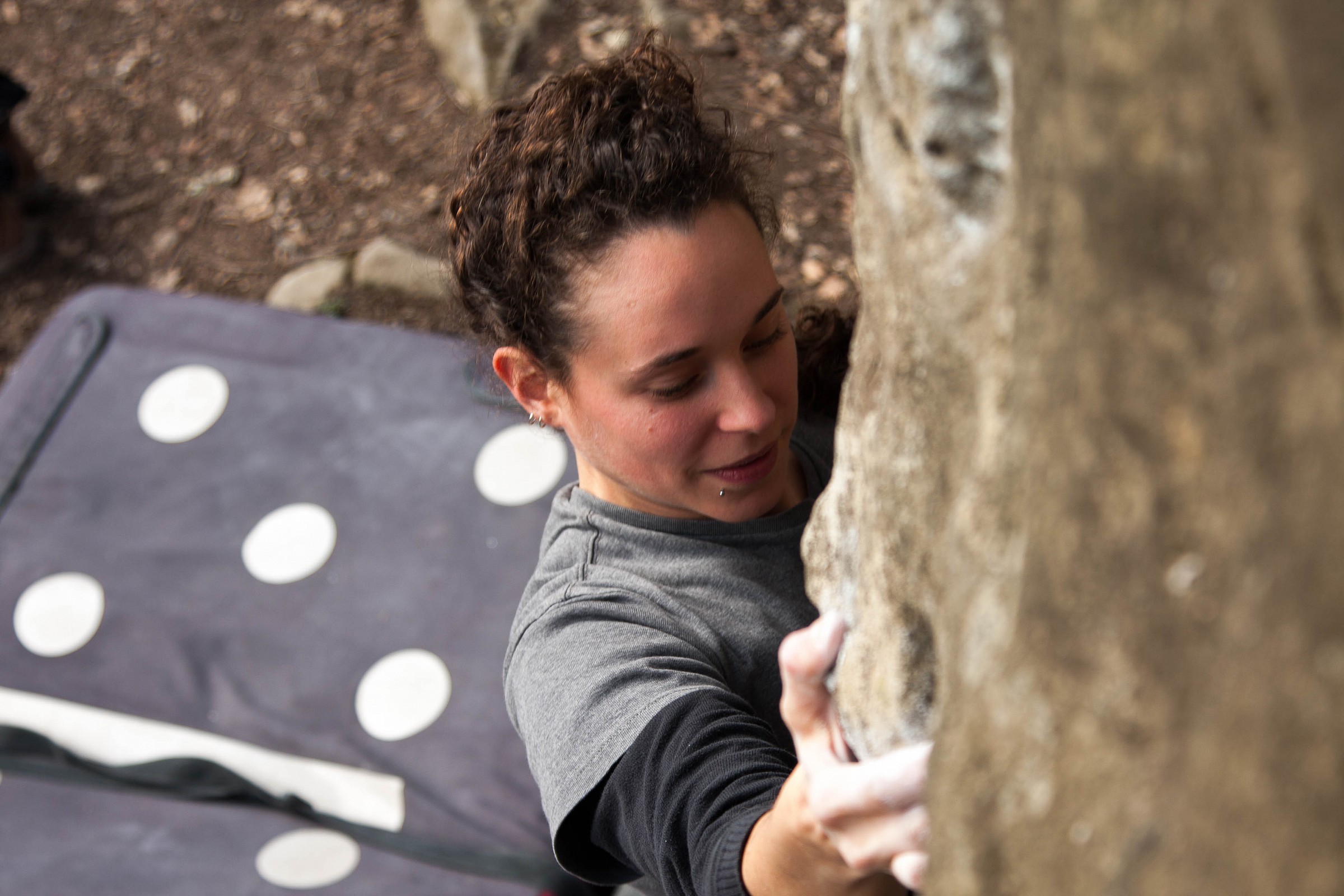 She climb harder than me!