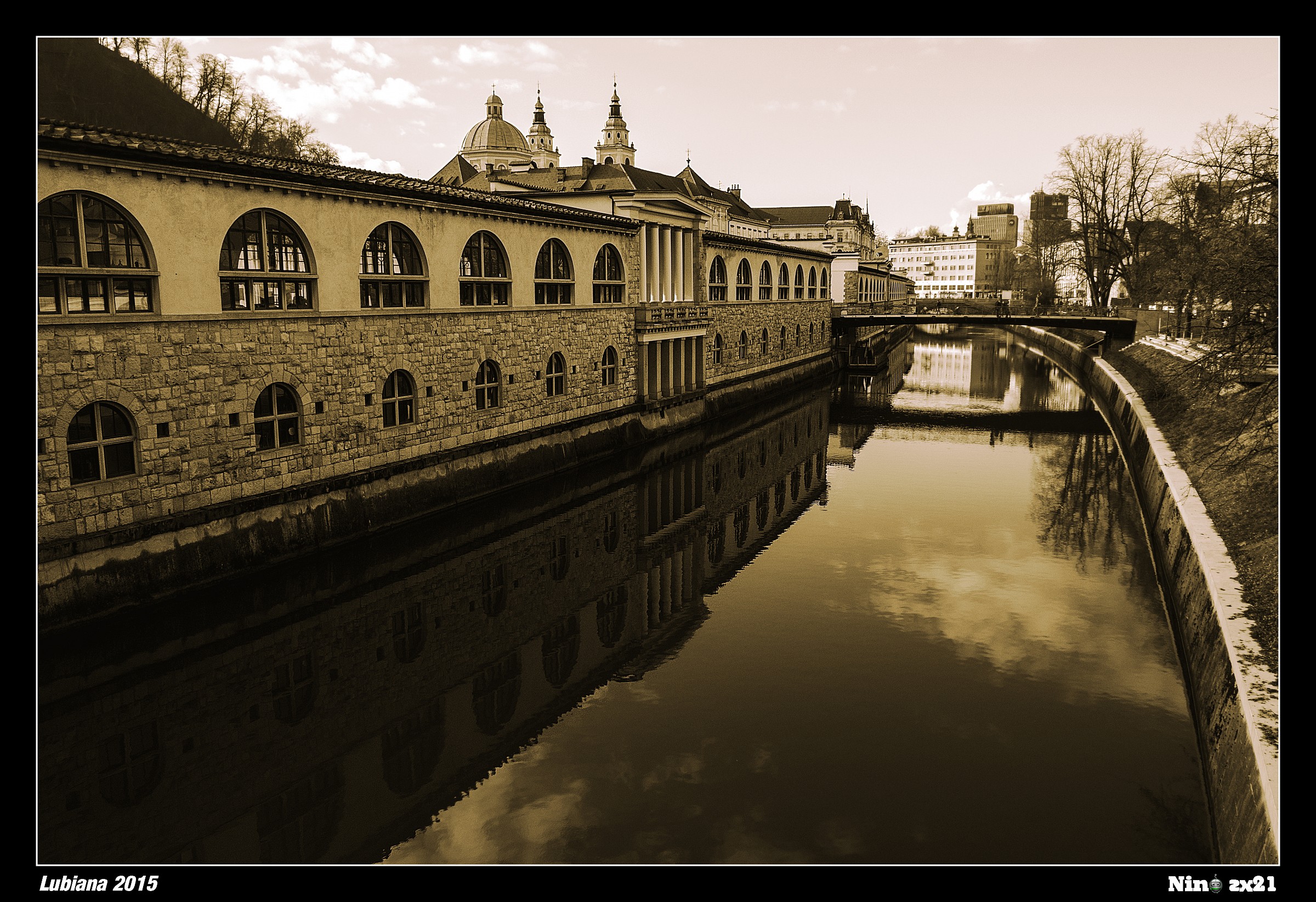Liubiana, overlooking the river Ljubljanica