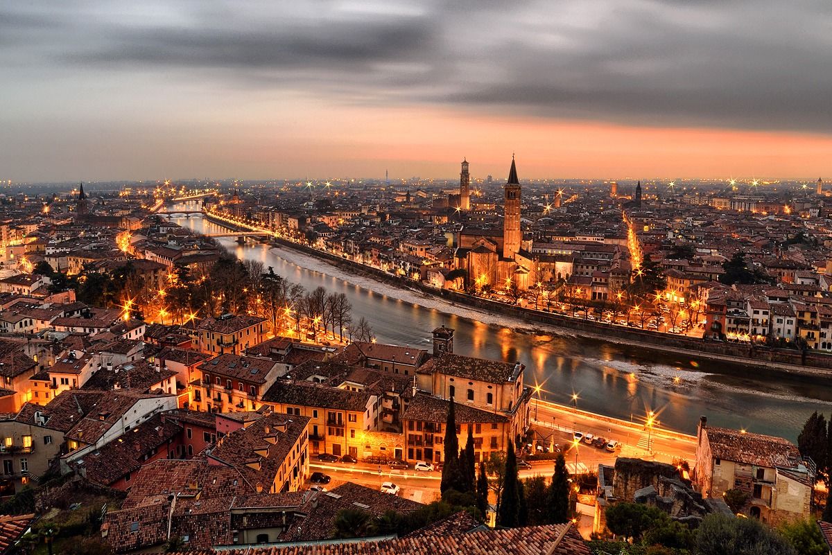 Blue hour a Verona