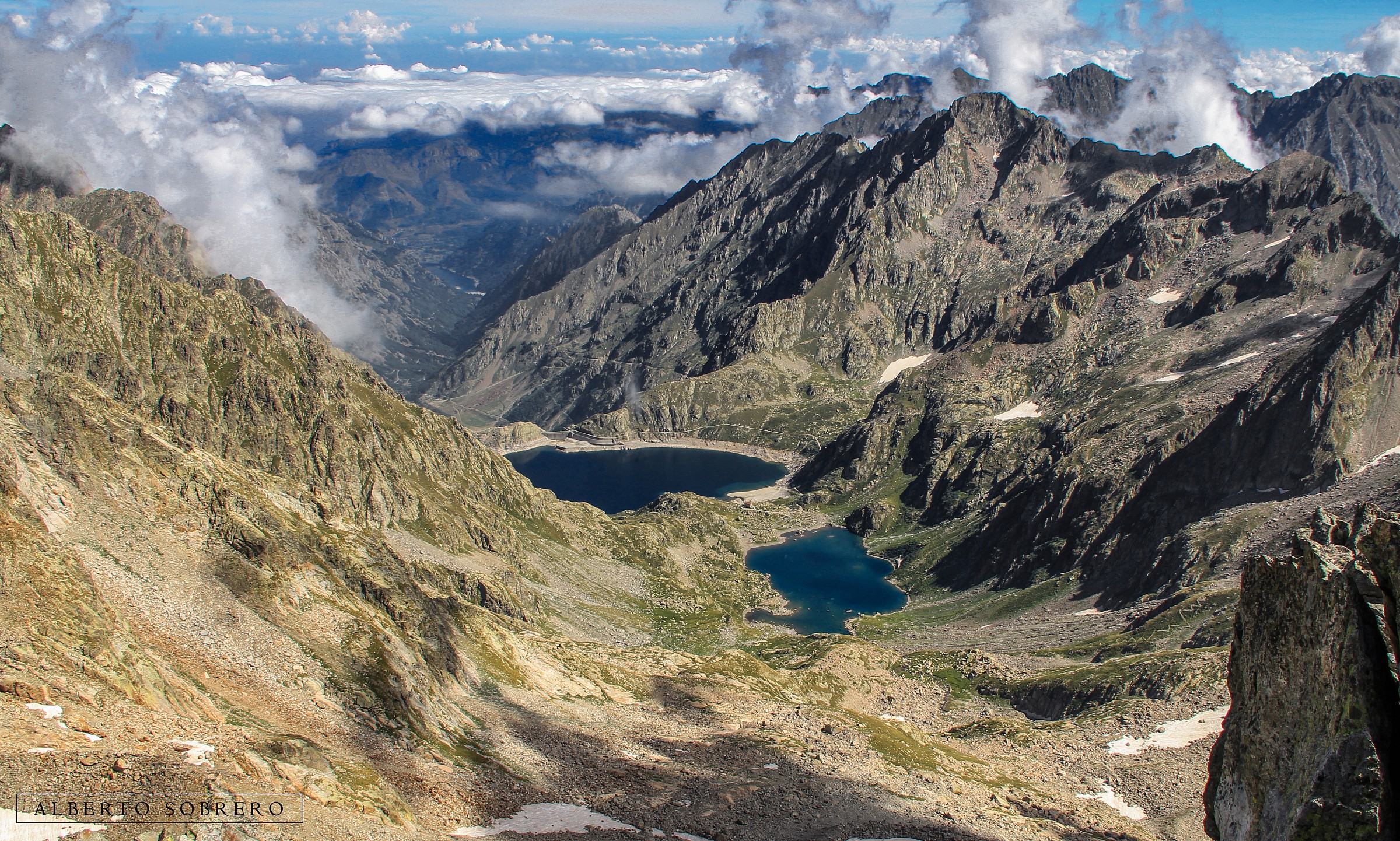 The lakes and Brocan Chiotas from the top of Mount Ghill&egr...