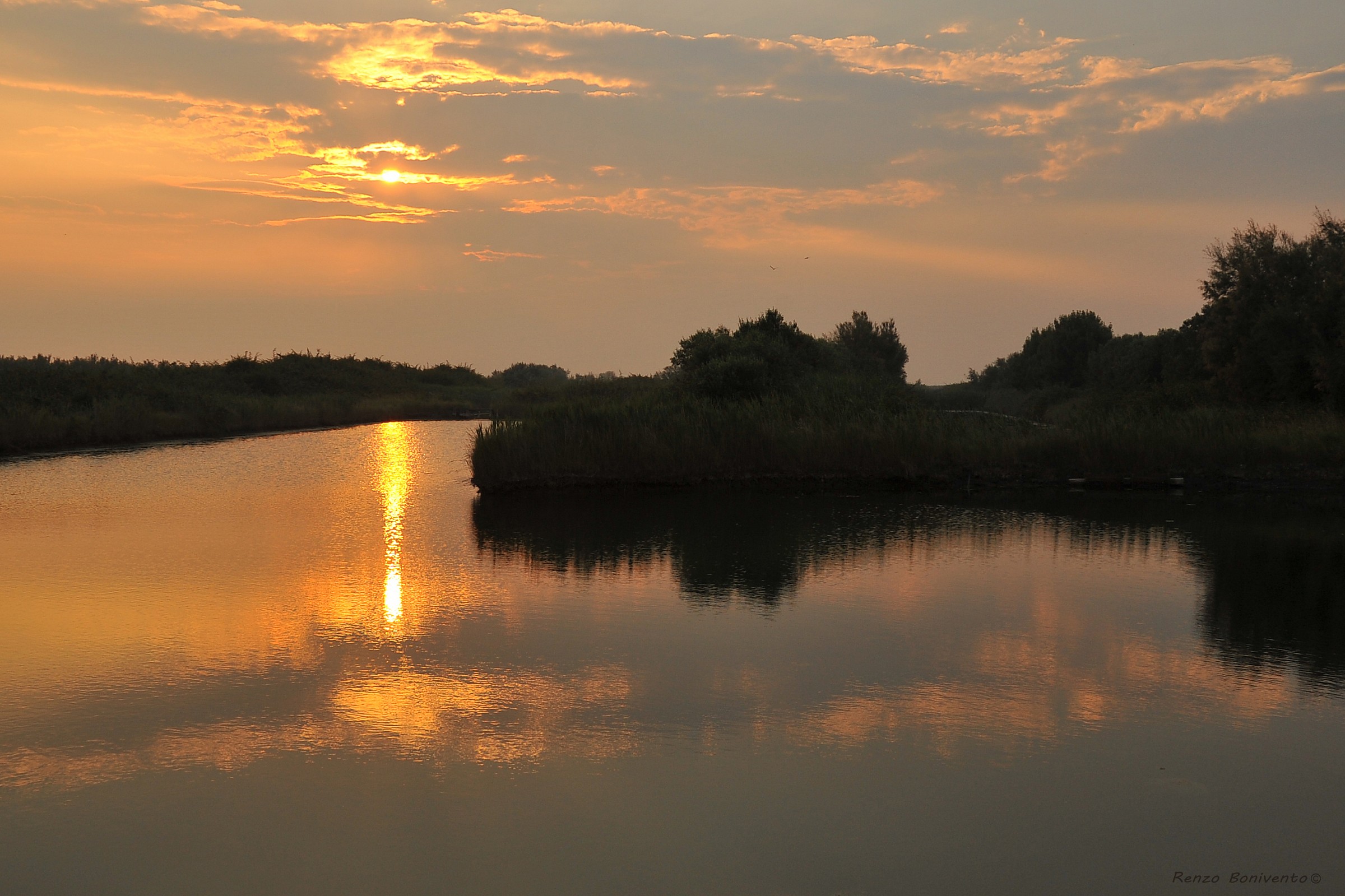 Isola Ravajarina al tramonto - Laguna di Grado