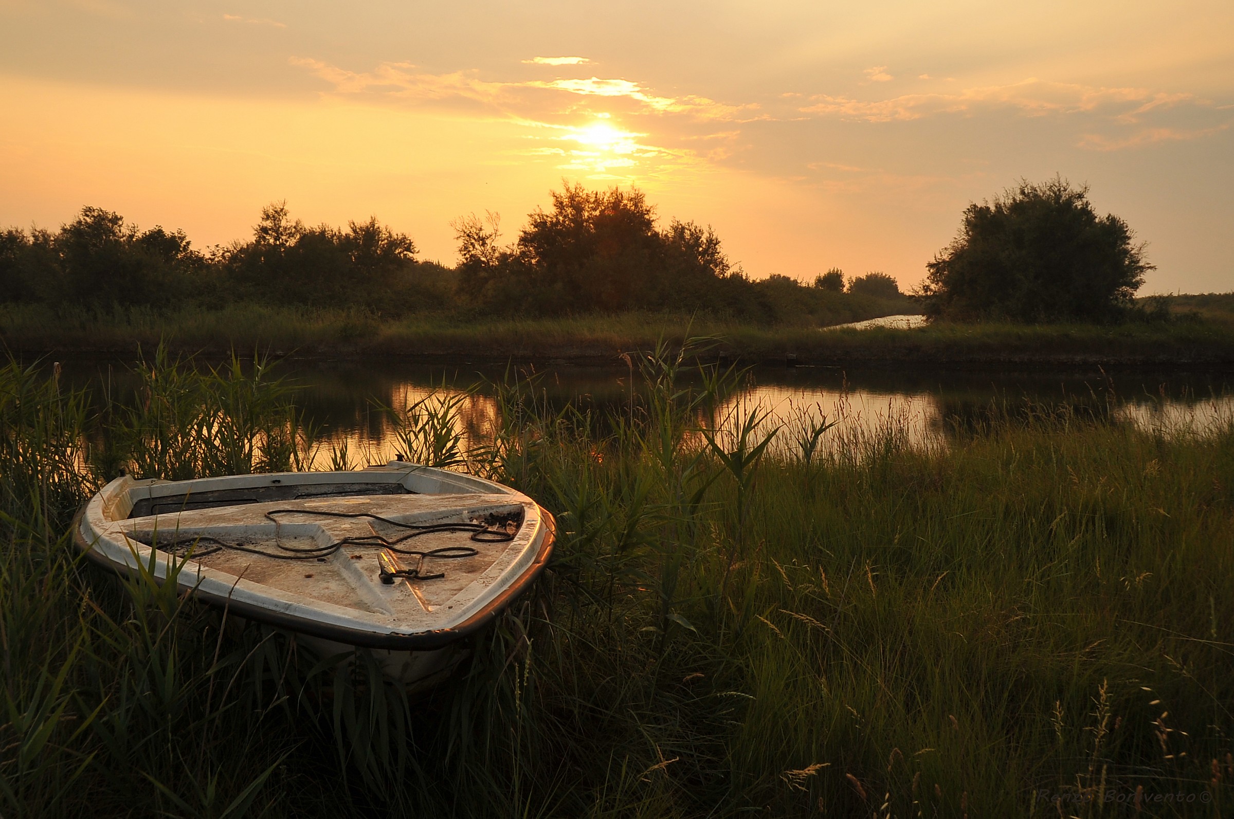 Isola Ravajarina al tramonto - Laguna di Grado