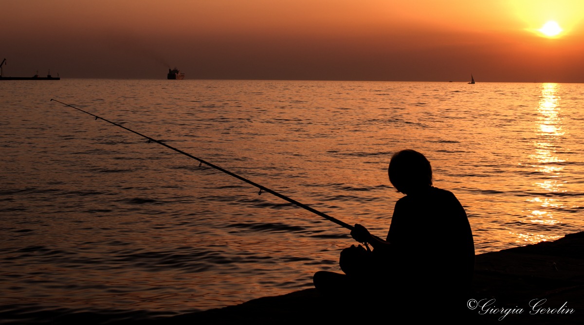 Pescata triestina al tramonto