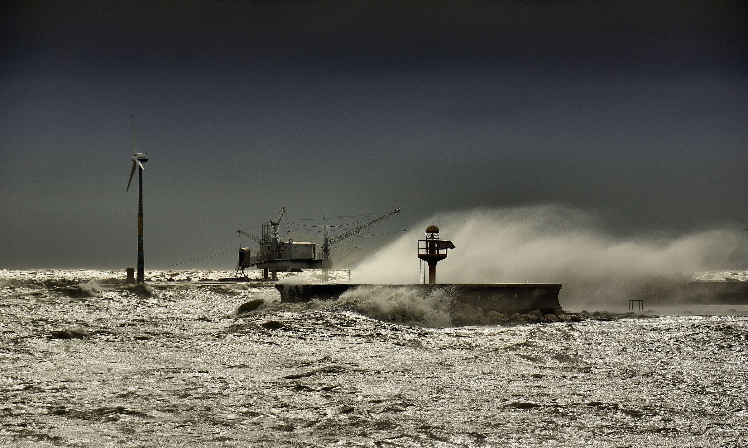 Storm on the pier