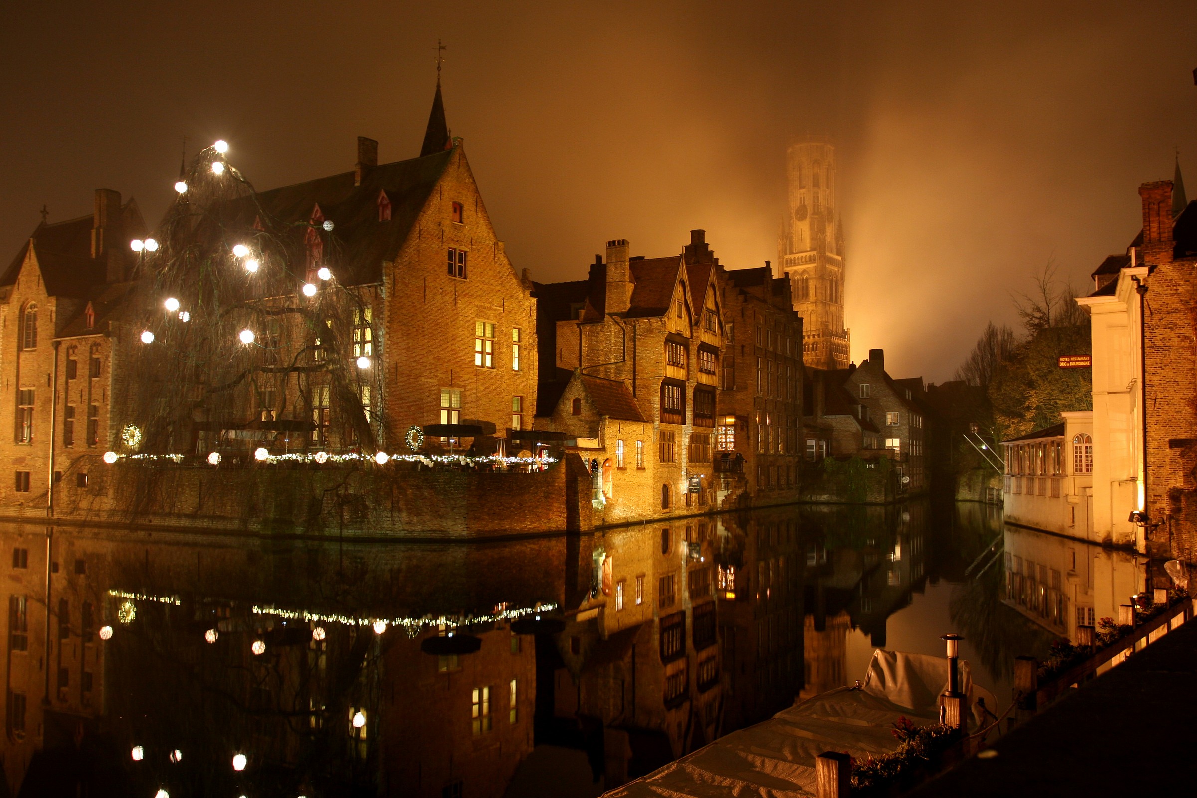 Brugge Belgio Notte