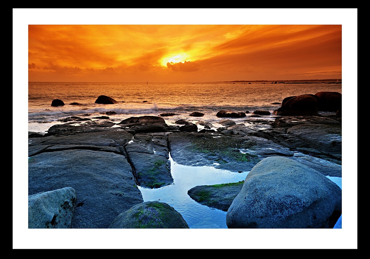 Giallo-blu paesaggio