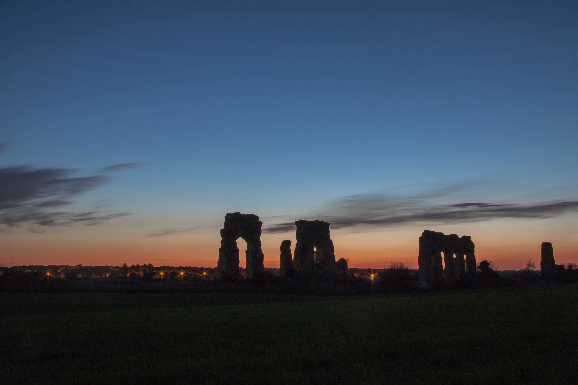 Acquedotto San Policarpo  al tramonto