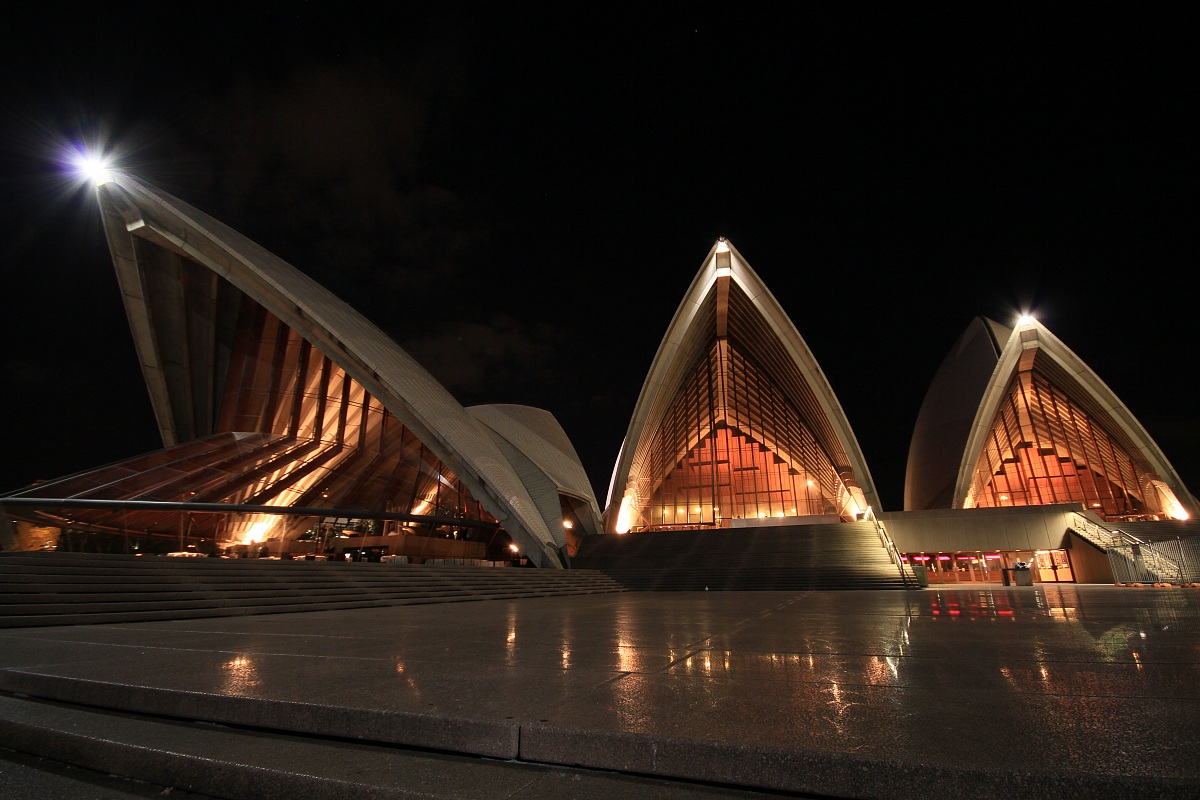 a click of the work house at night. sydney, australia