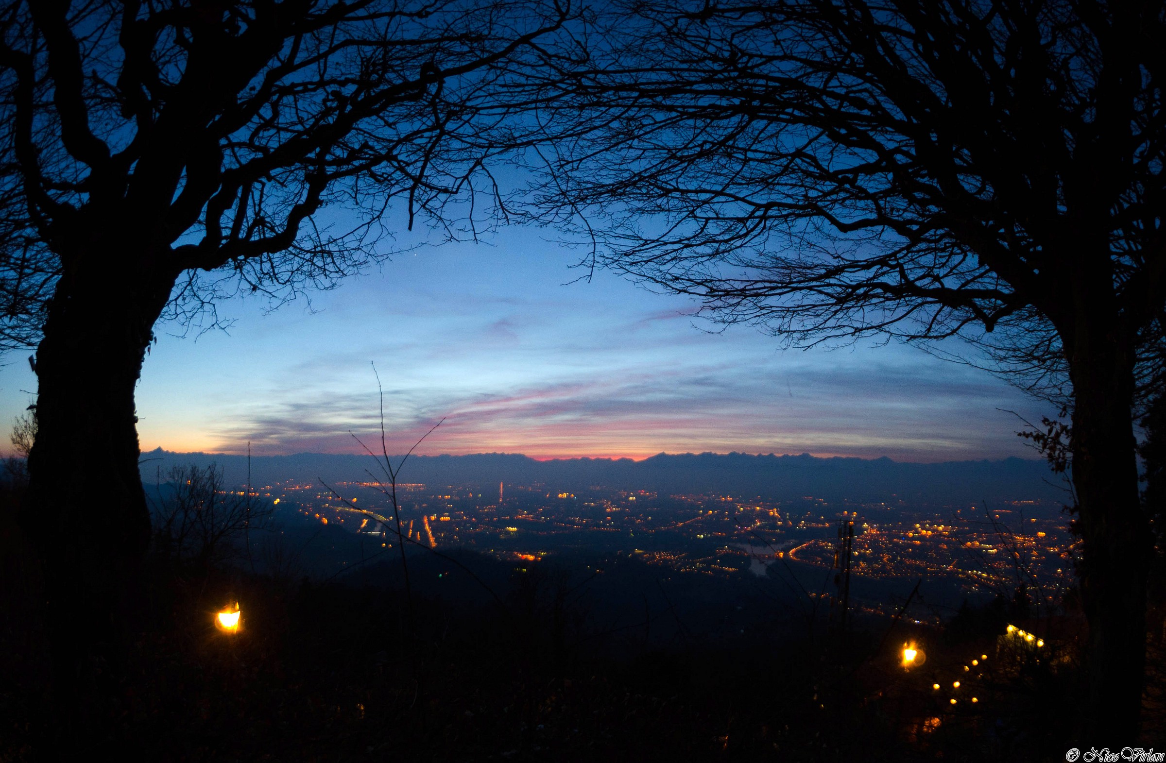 The sunset and its colors.