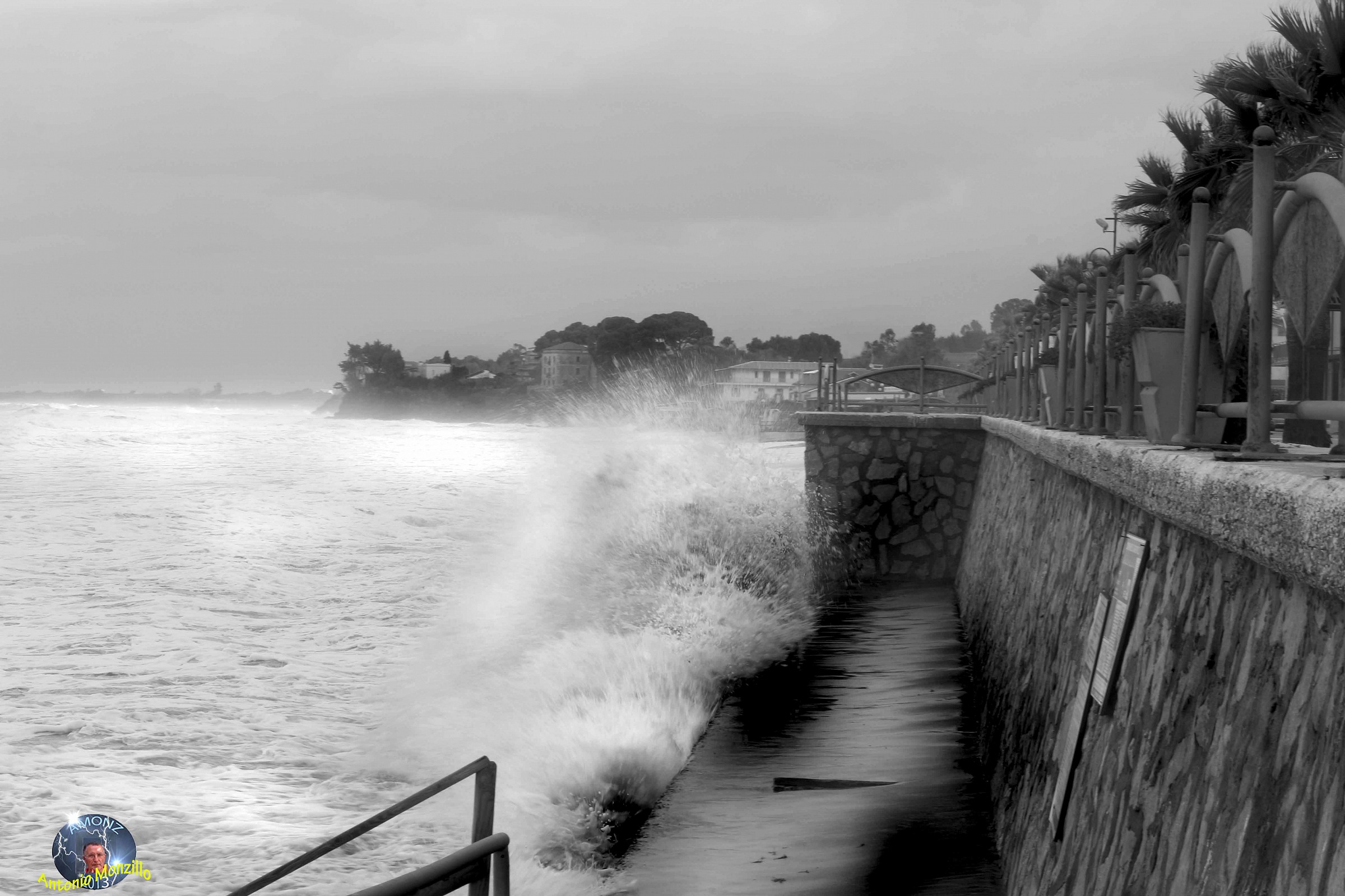 Stormy sea on the Promenade San Marco