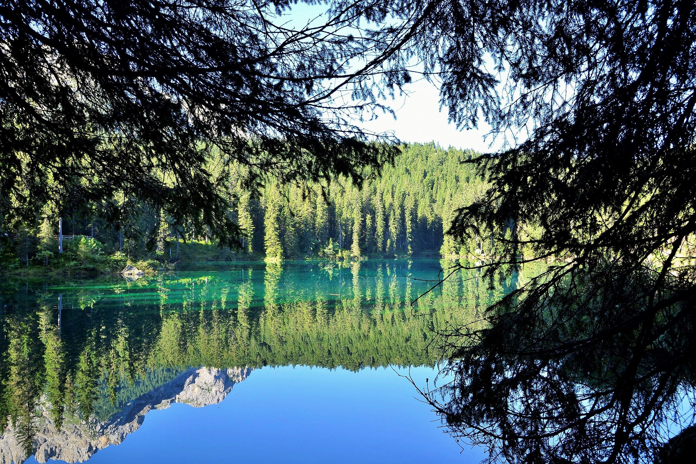 Reflections on Lake Carezza