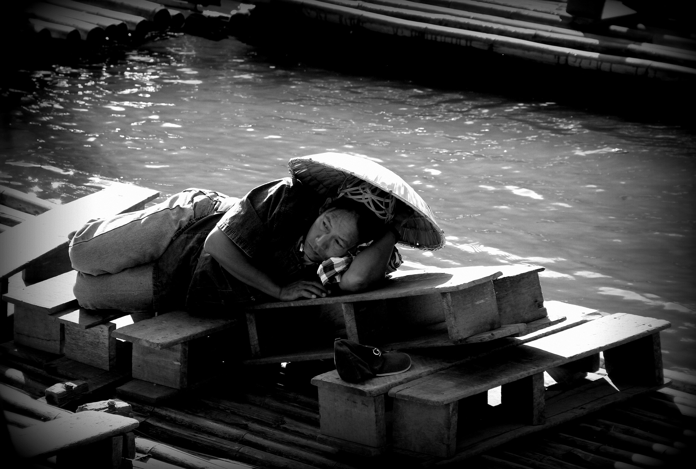 Nap on the raft