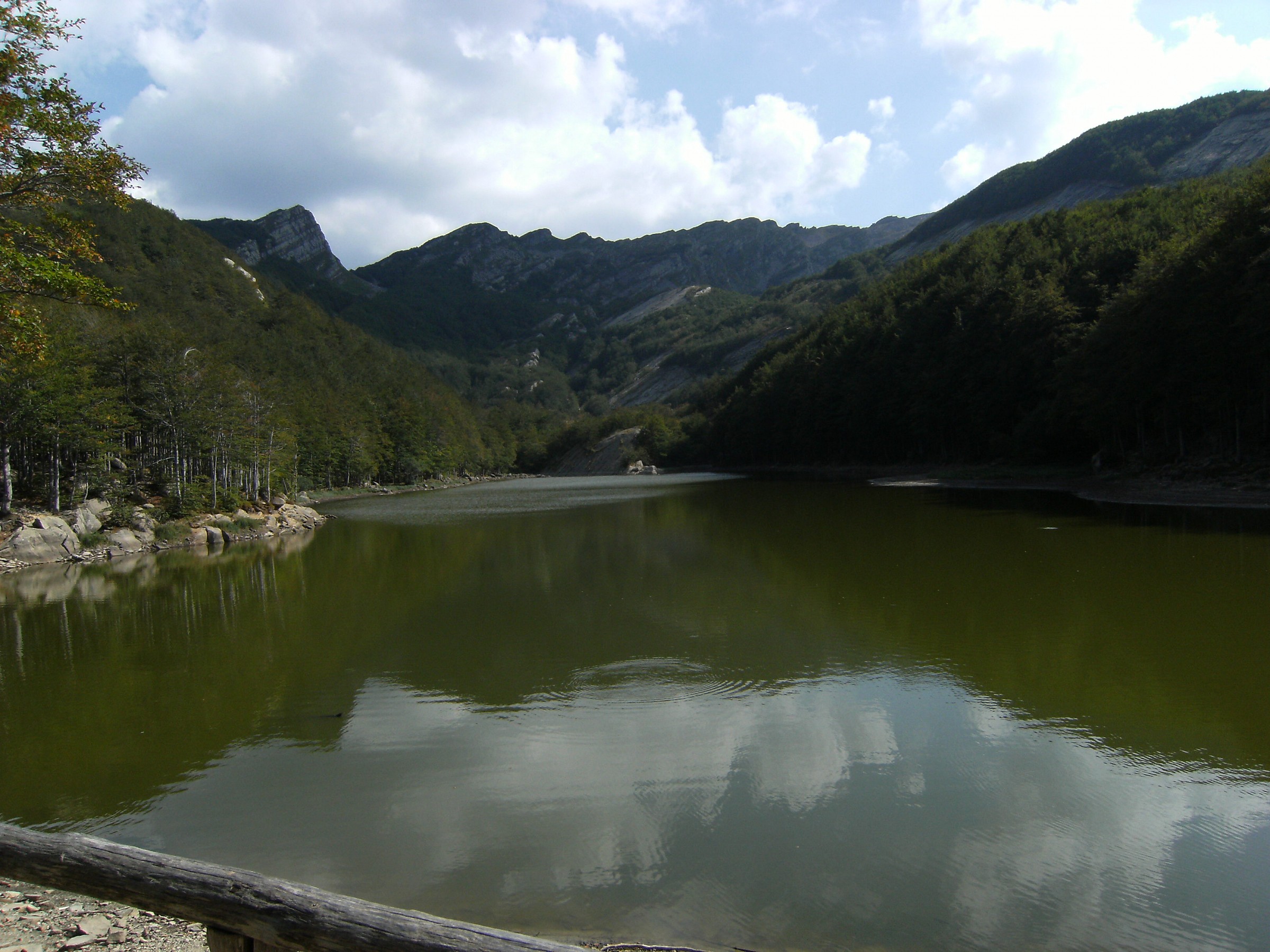 Parma Apennines "Hundred Lakes Park." Dark Lake.