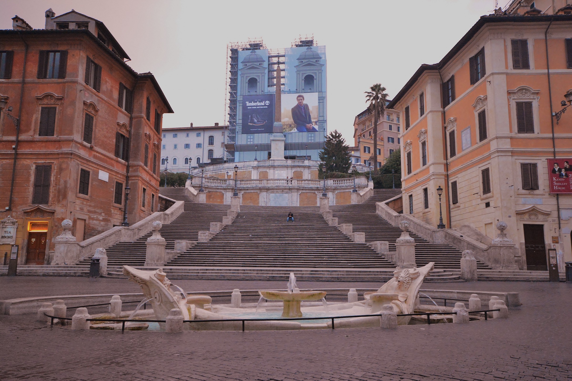 Loneliness in Trevi Fountain
