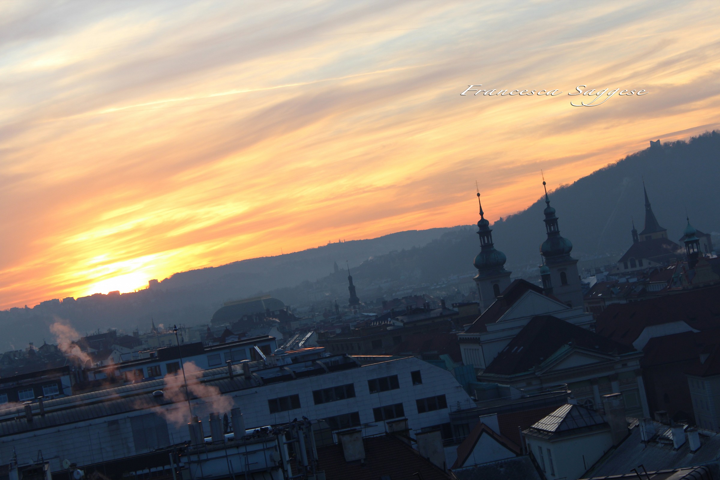 Sunset over Prague