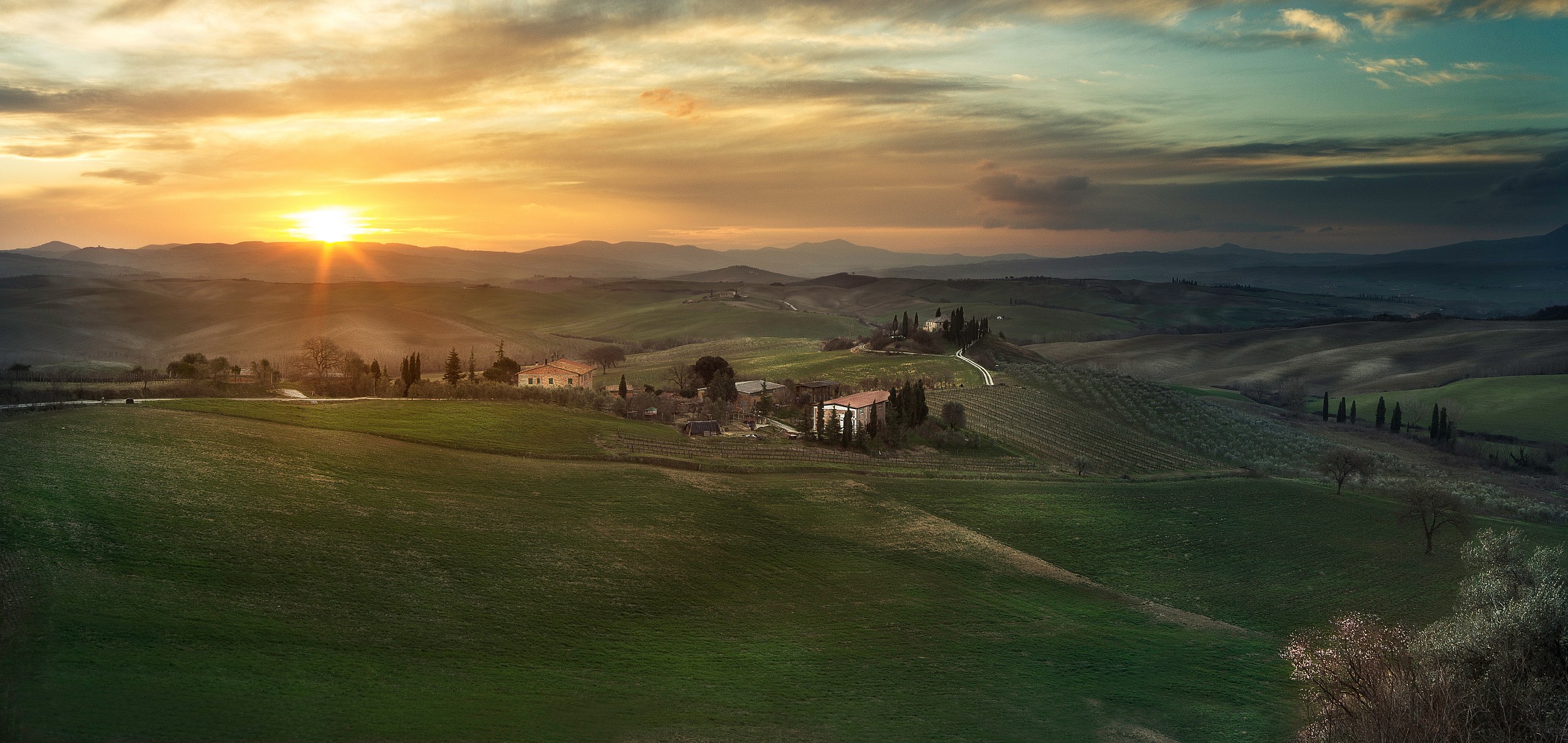 Sunrise in Val d'Orcia