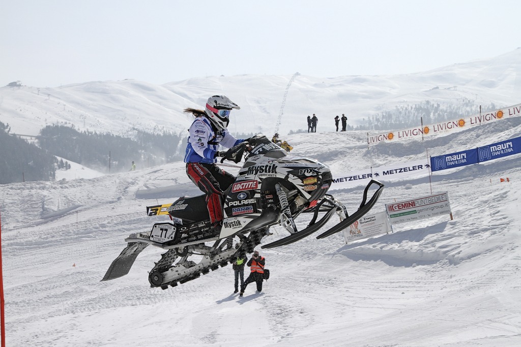 Italian Championship snowmobiles Livigno