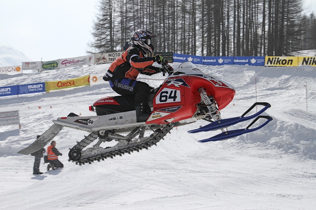 Italian Championship snowmobiles Livigno