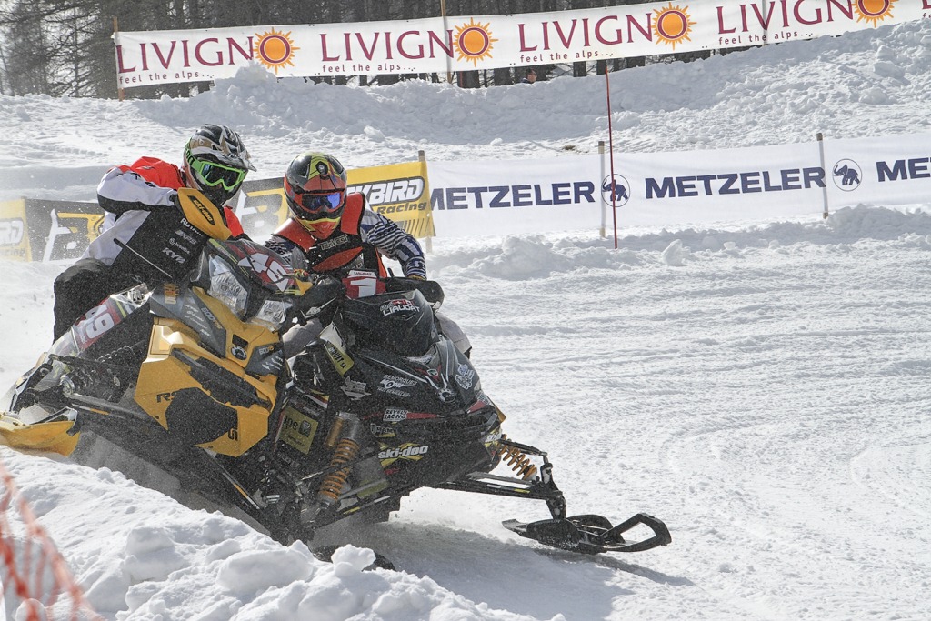 Italian Championship snowmobiles Livigno
