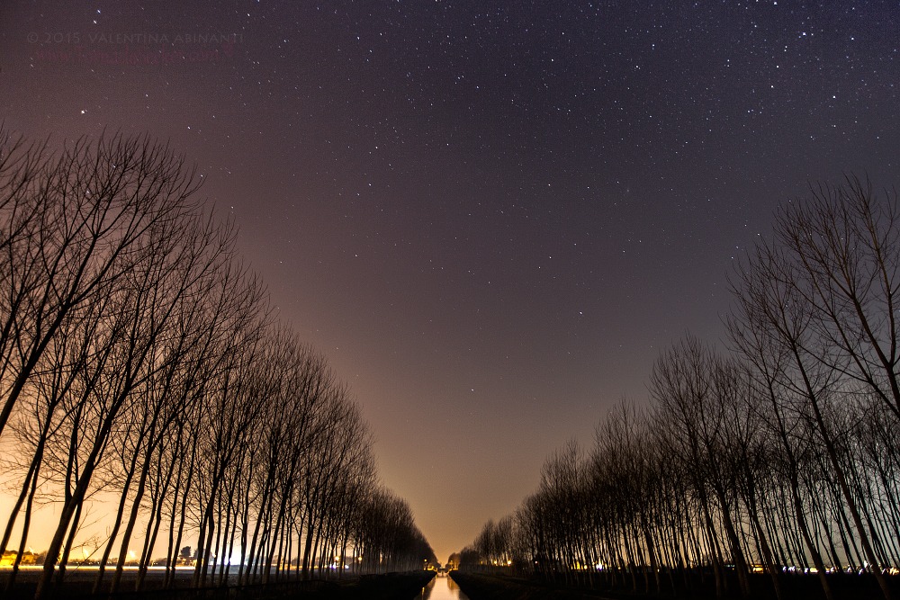 Night on the channel Cavour