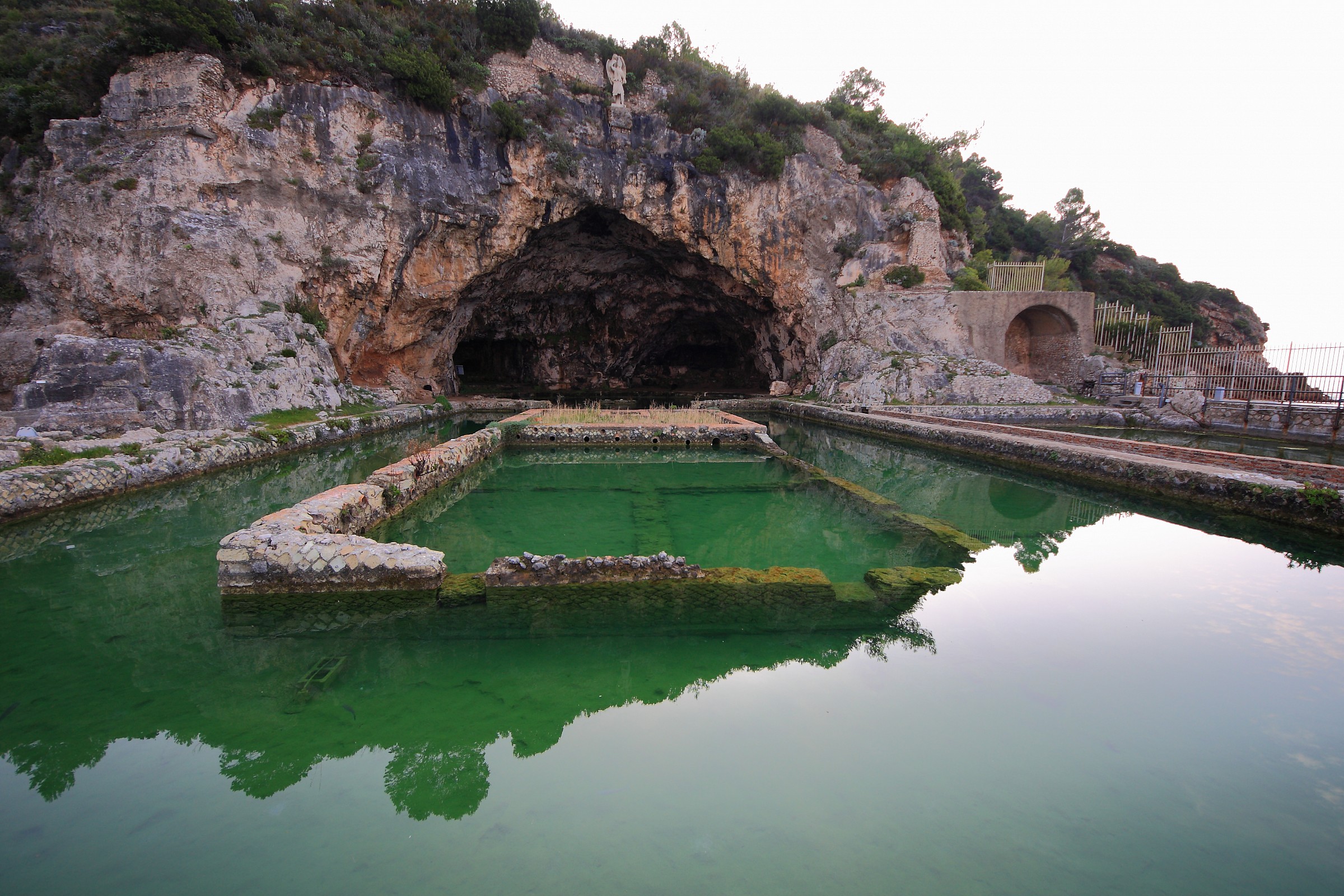 The villa of Tiberius and pools for fish farming