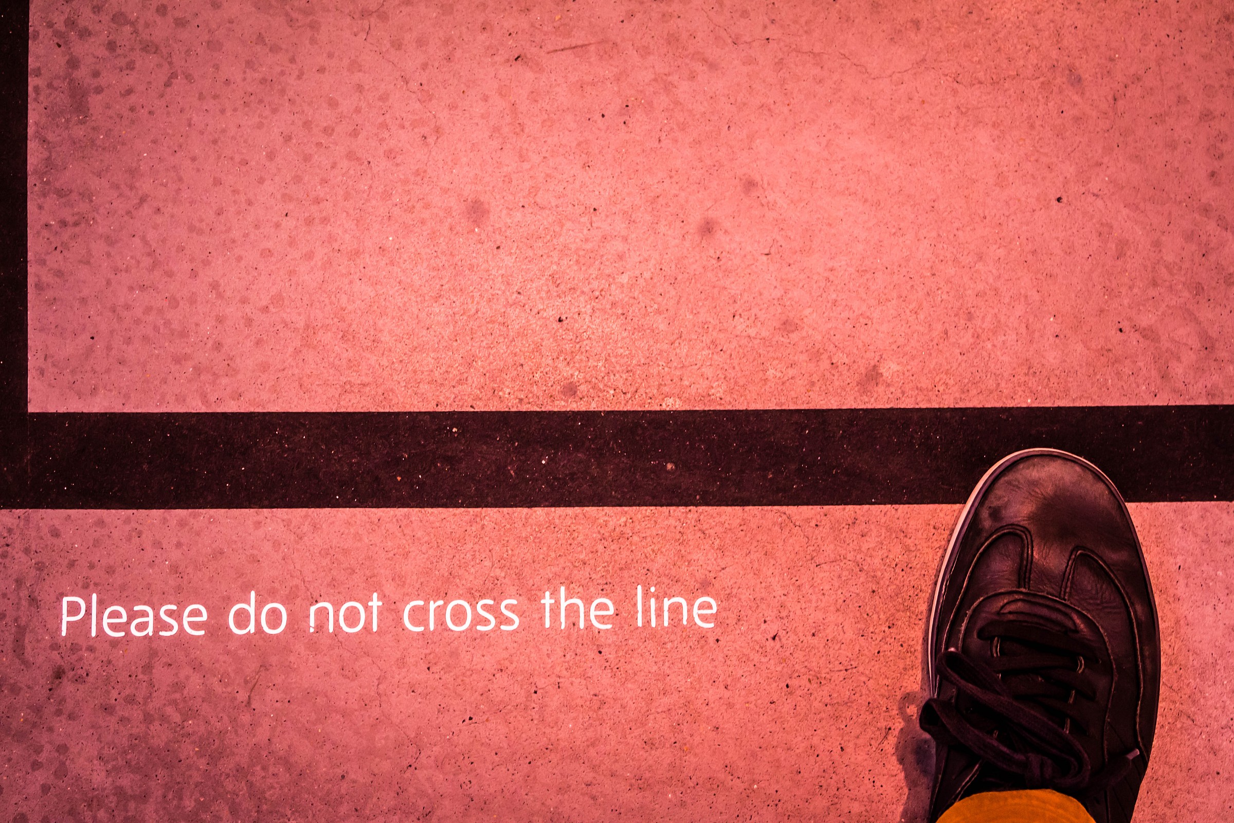 do not cross the line