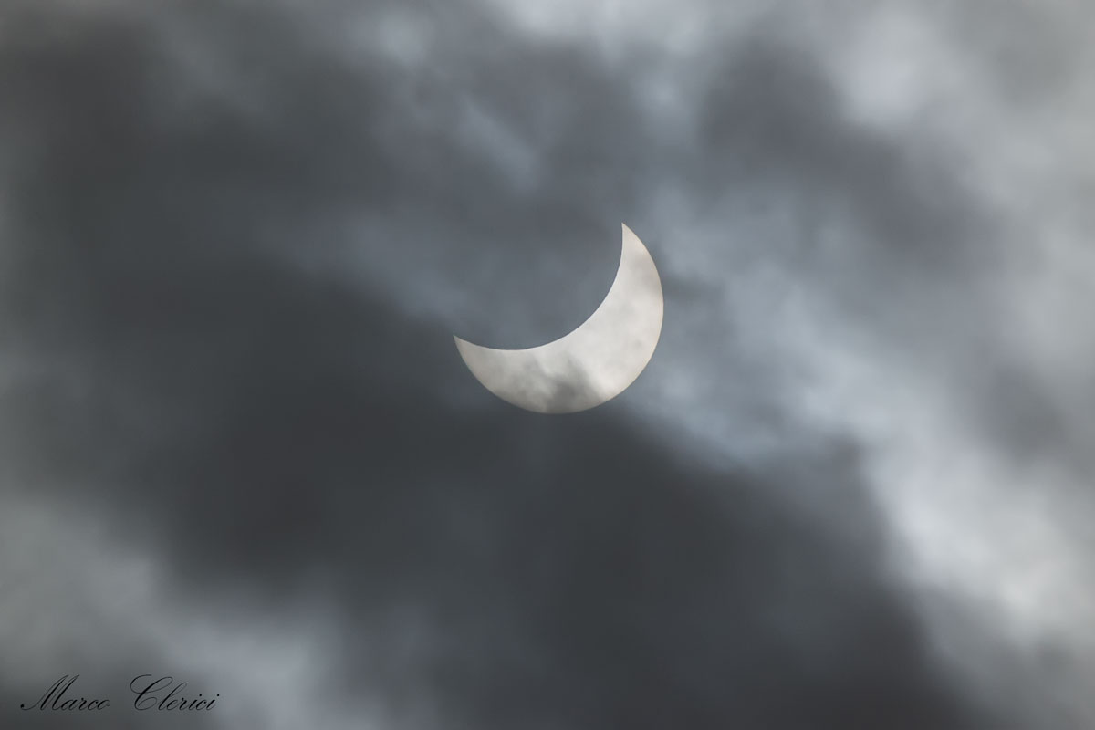Solar Eclipse in the clouds