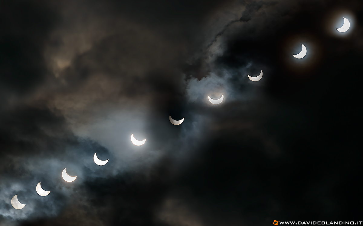 E la luna passò davanti al sole e dietro alle nuvole....