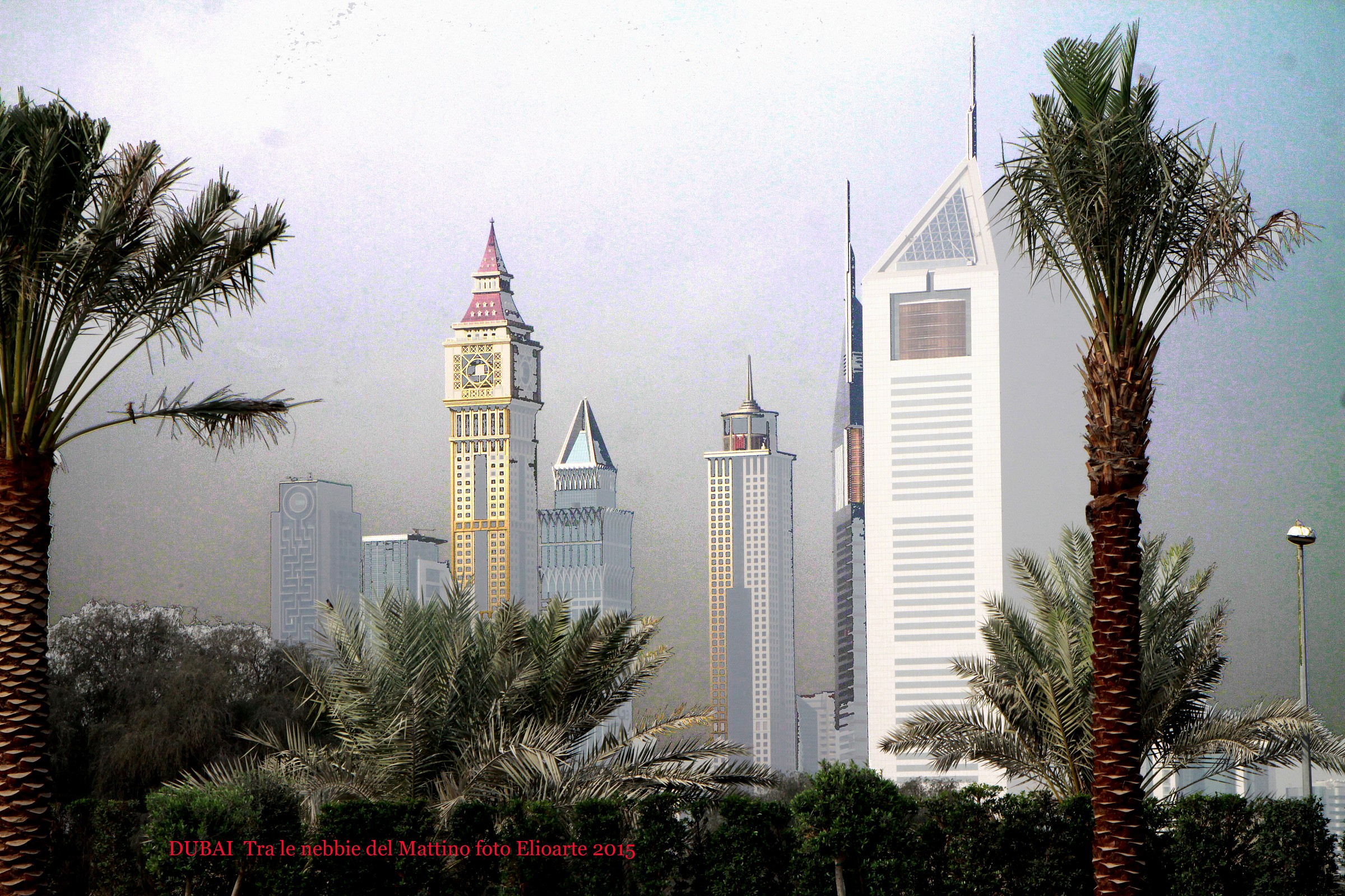 Through the mists of the morning in Dubai