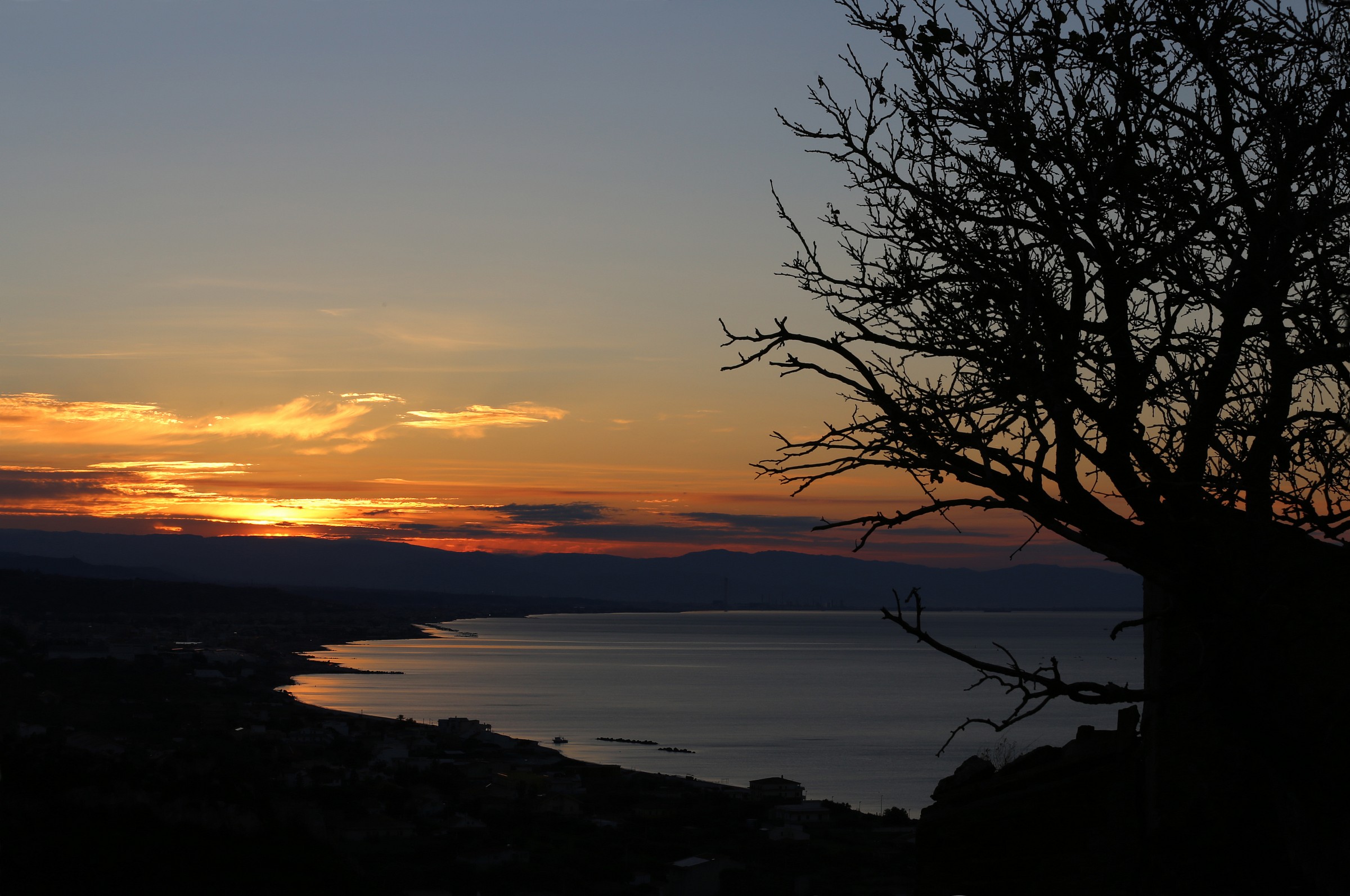 silhouette at sunset