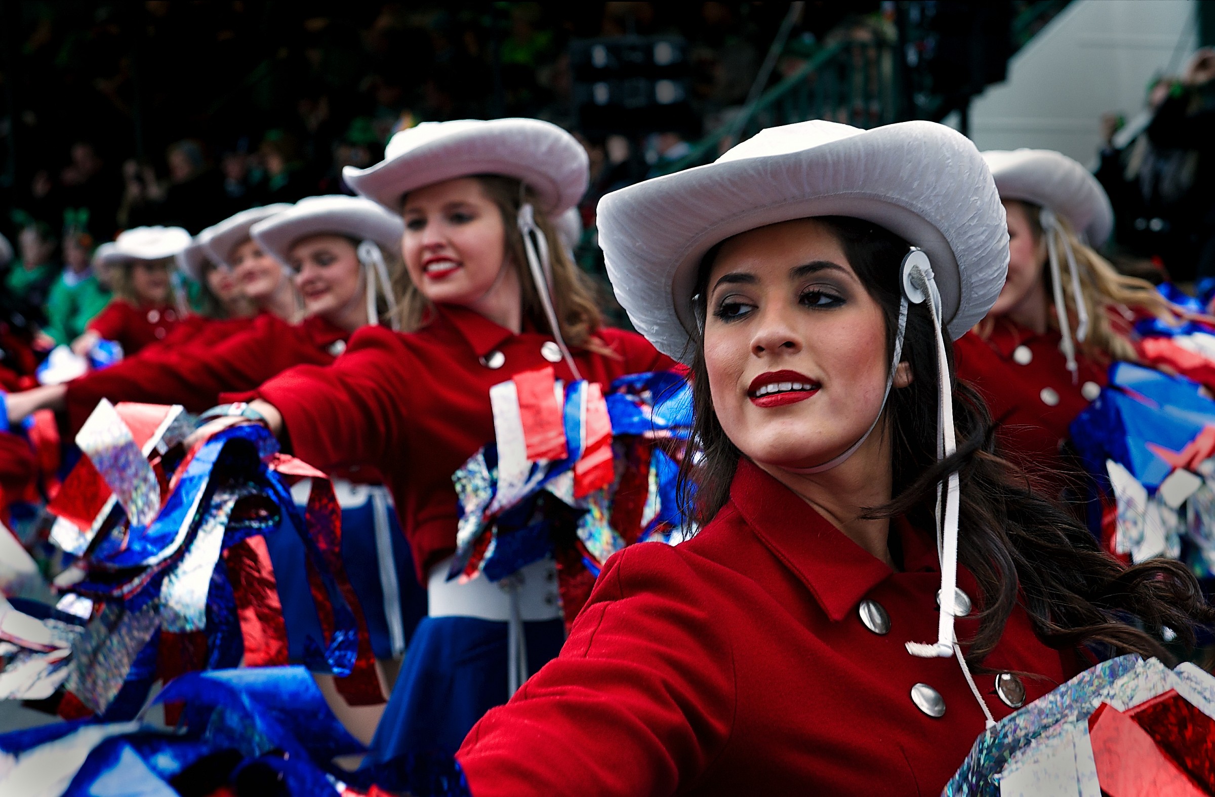 Majorets at St. Patrick's day parade in Dublin
