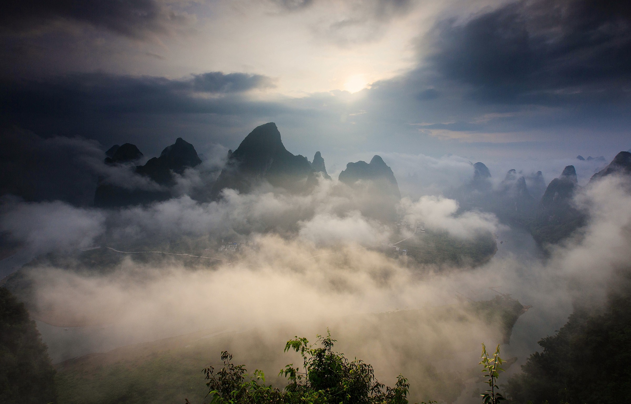 sunrise on the river