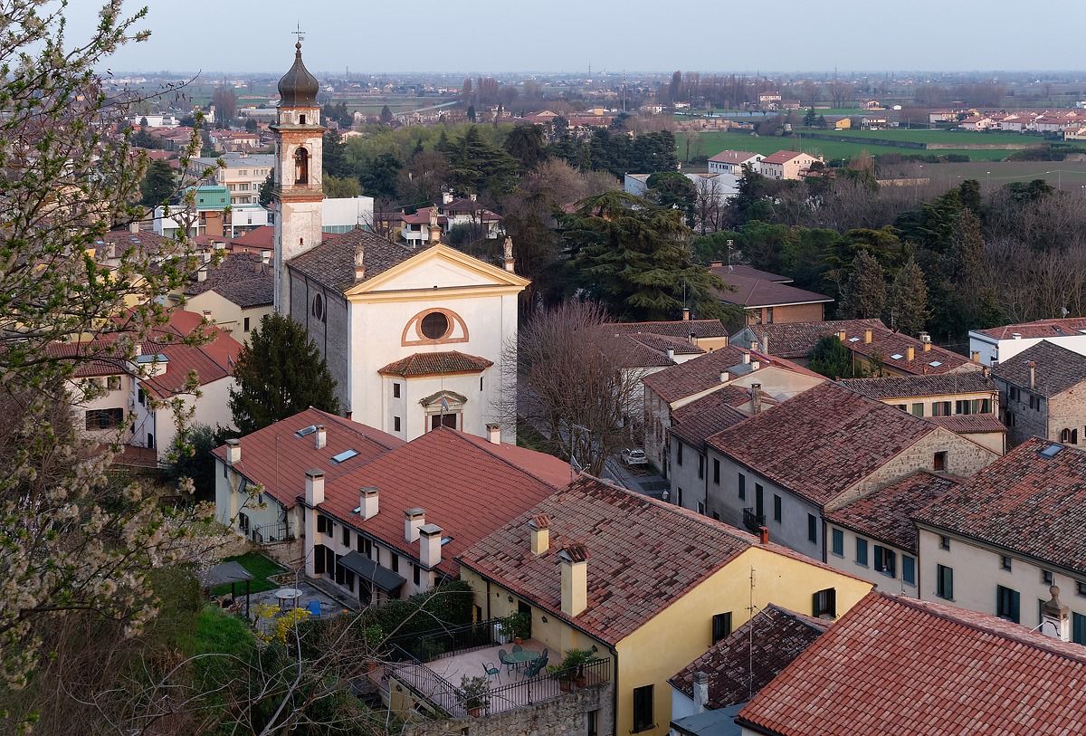 Monselice - Panorama on the church of San Martino