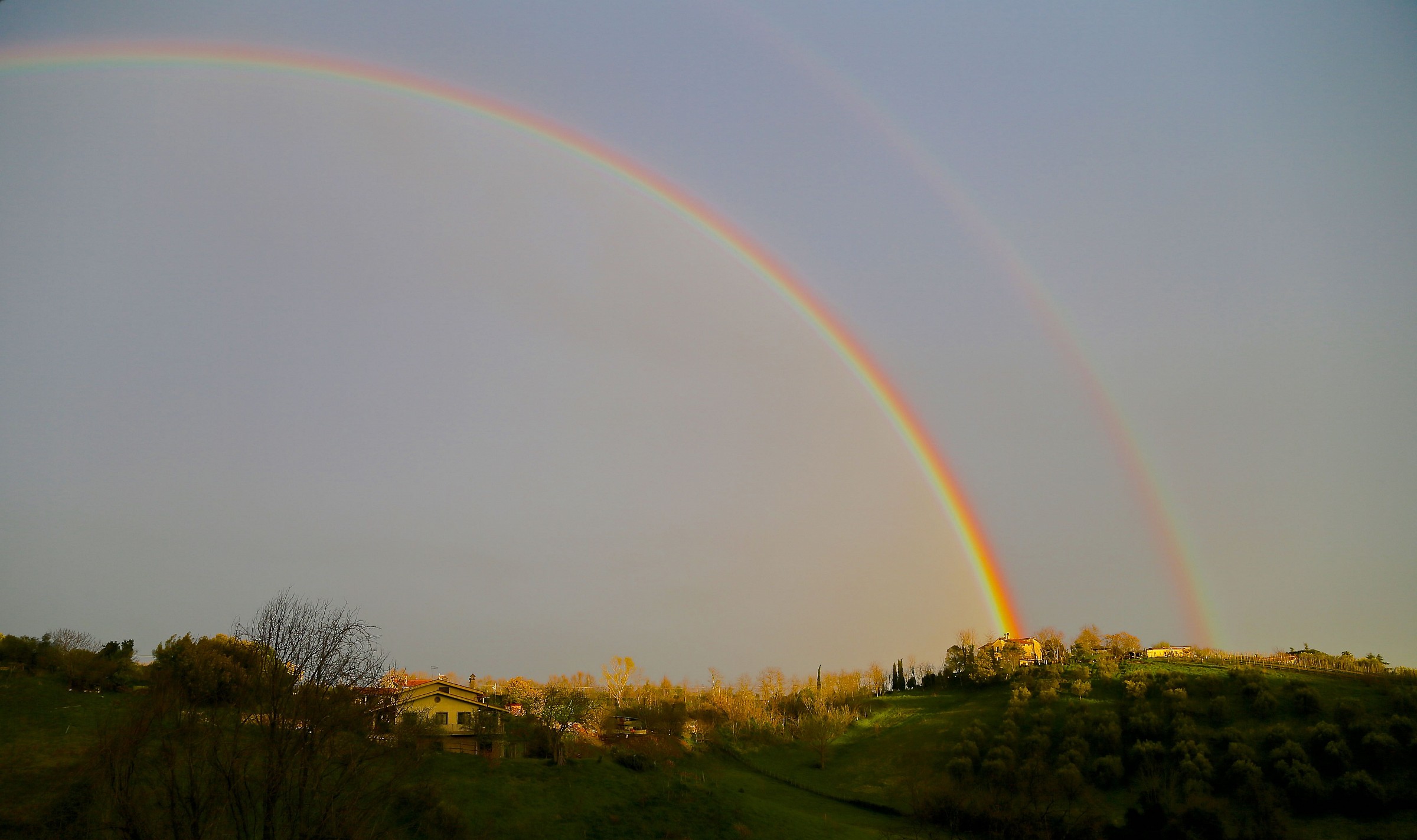 Doppio arcobaleno su Castelnuovo (27.03.2015)