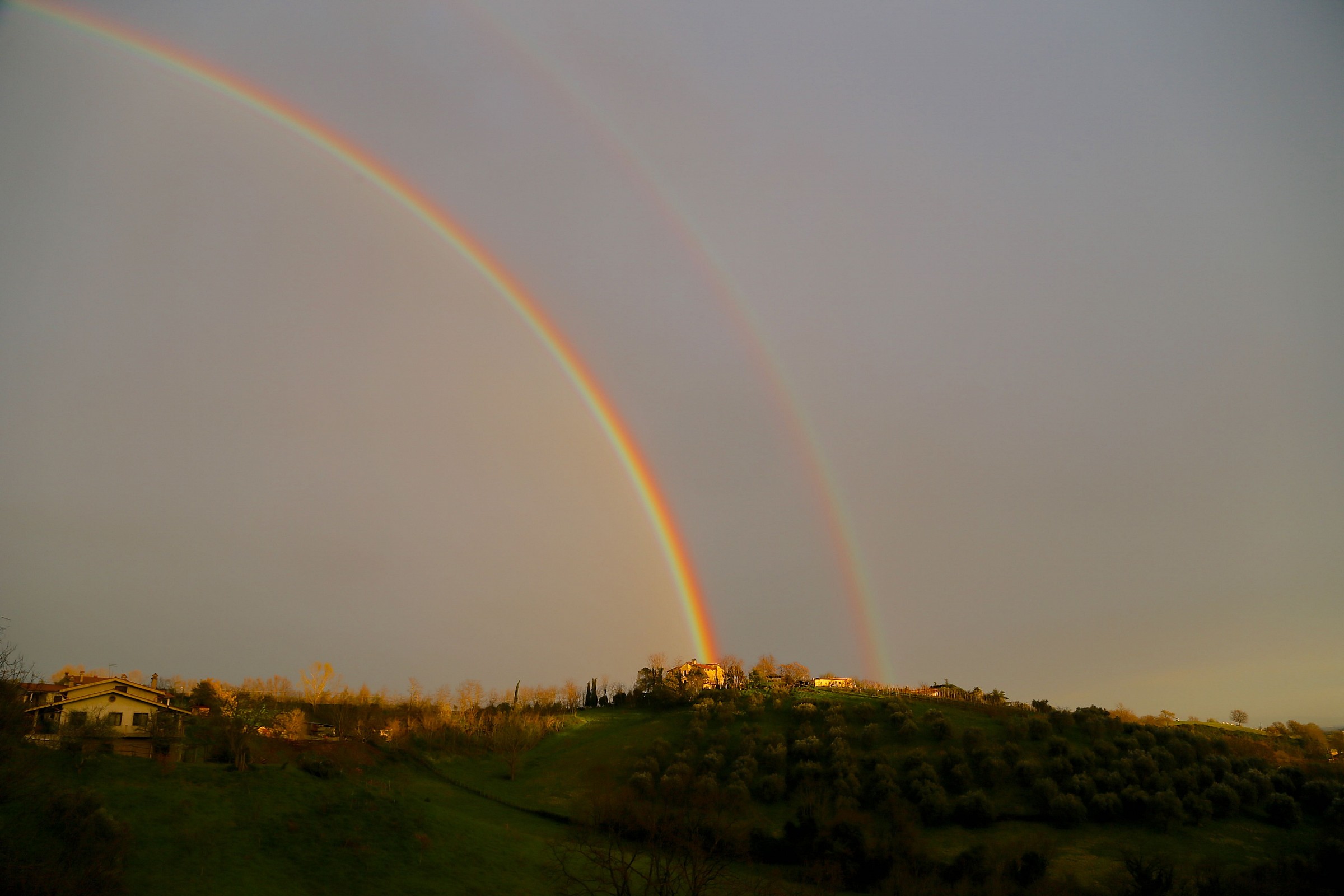 Double rainbow of Castelnuovo (03/27/2015)
