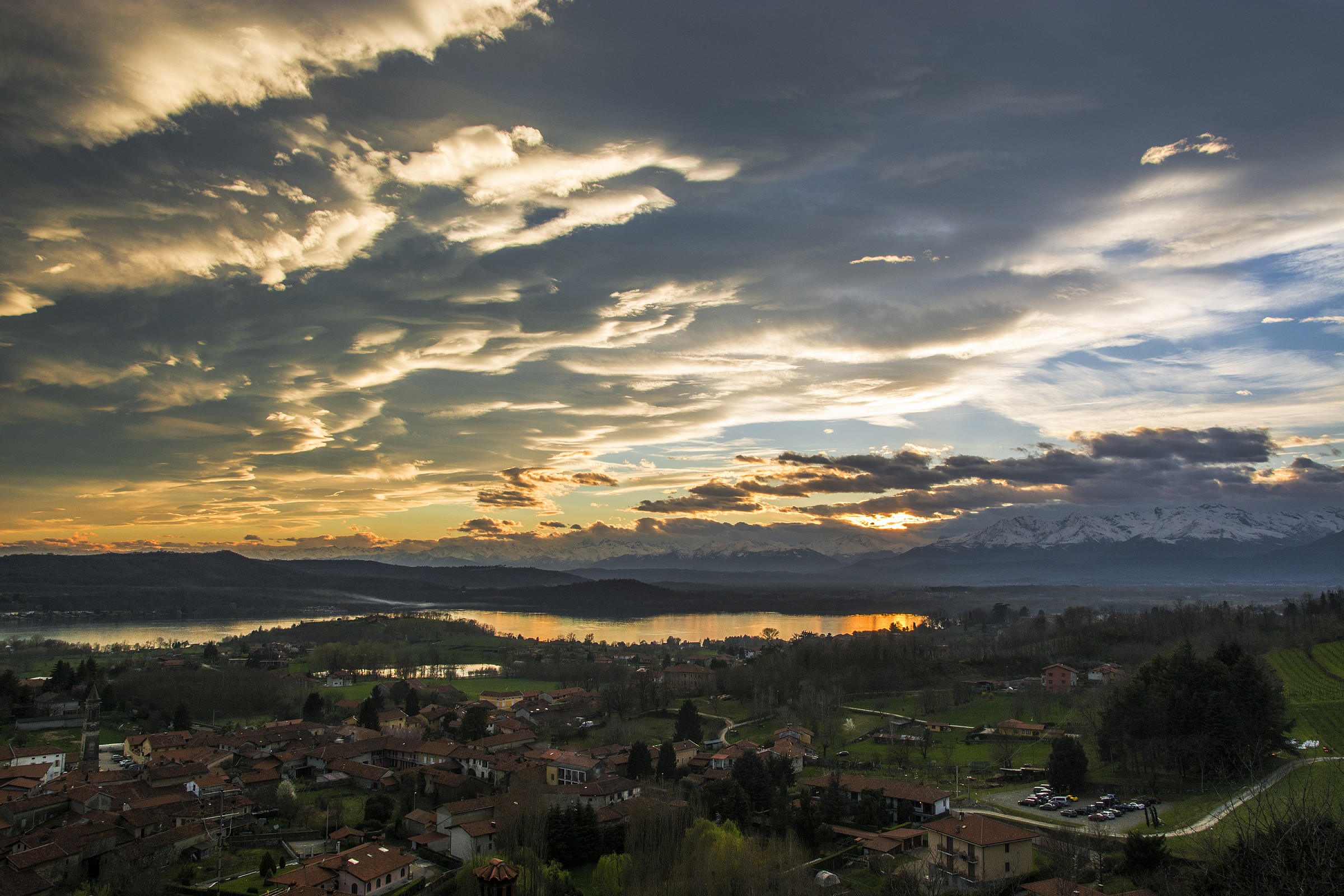 Sunset on Lake Viverone