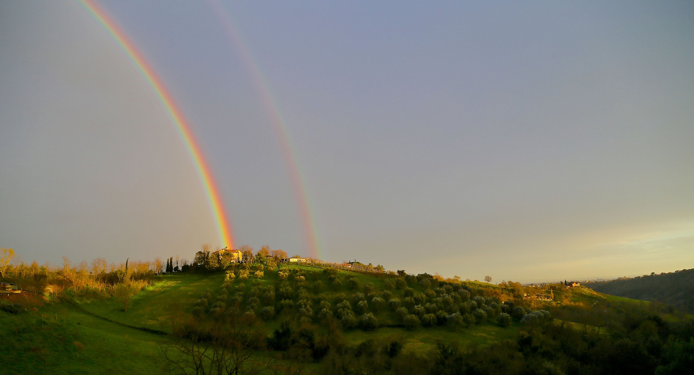 Double rainbow of Castelnuovo (03/27/2015)
